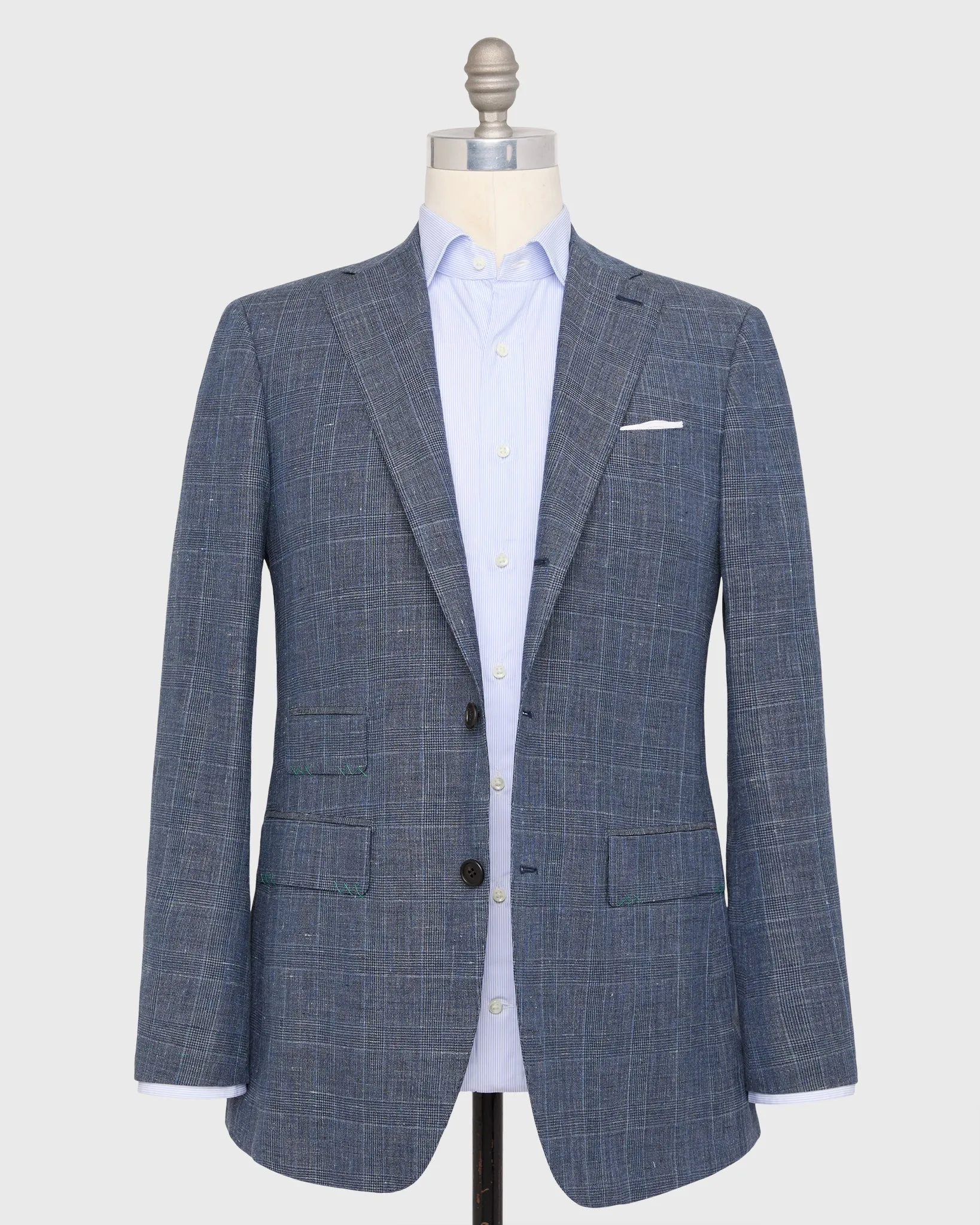 Virgil No. 3 Suit in Blue Glen Plaid Hopsack sold by Mashburn product image thumbnail 3