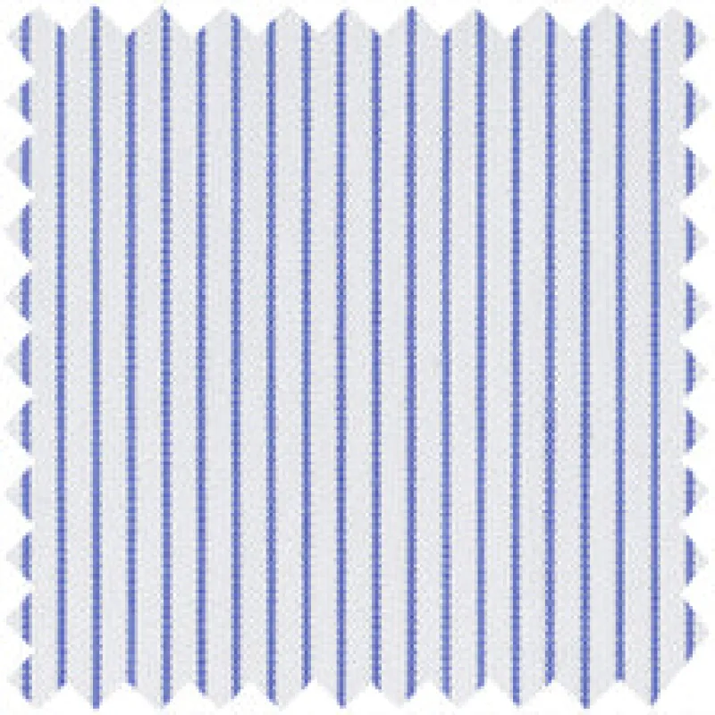 Made-to-Measure Shirt in Blue Pencil Stripe Poplin made by Sid Mashburn