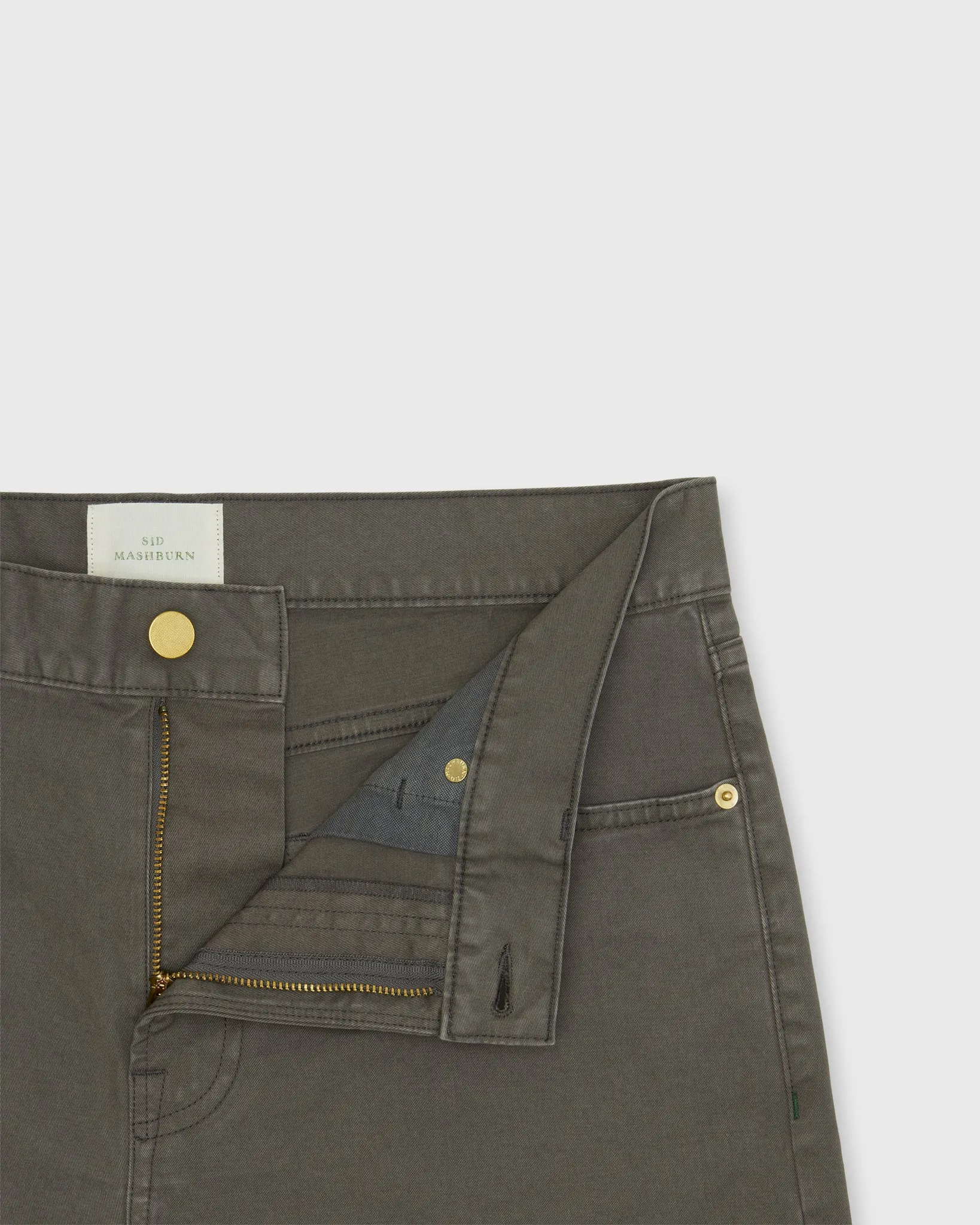 Slim Straight 5-Pocket Pant in Smoke Twill sold by Mashburn product image thumbnail 3