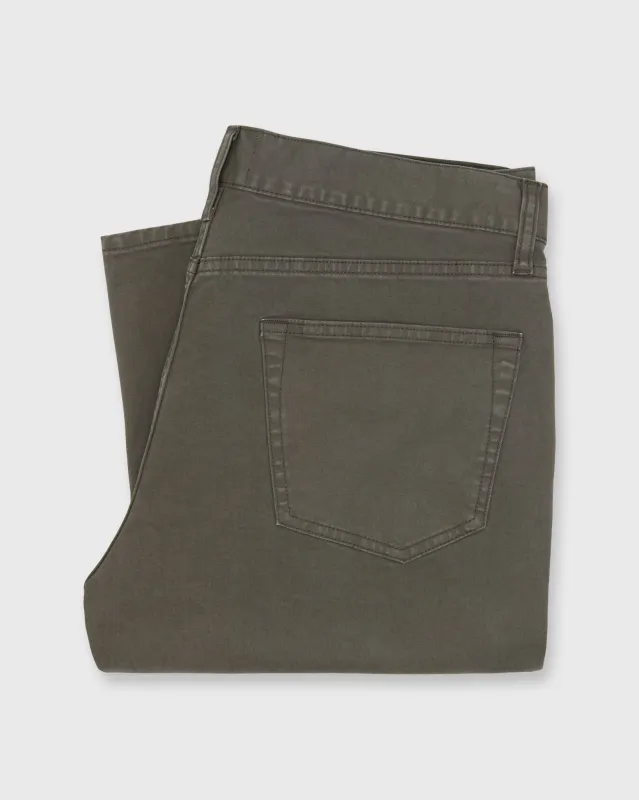 Slim Straight 5-Pocket Pant in Smoke Twill sold by Mashburn
