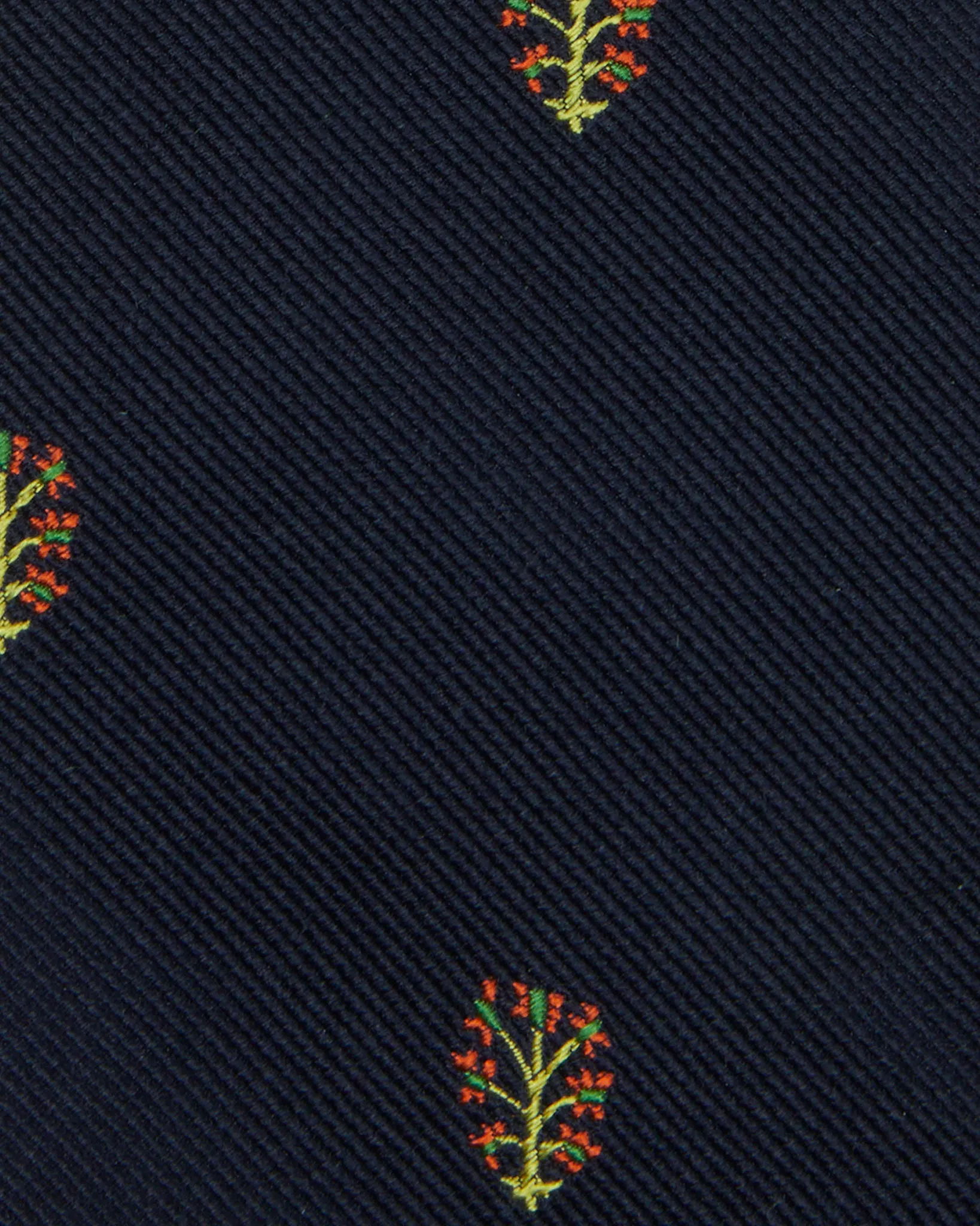 Silk Woven Club Tie in Navy Tree Of Life sold by Mashburn product image thumbnail 2
