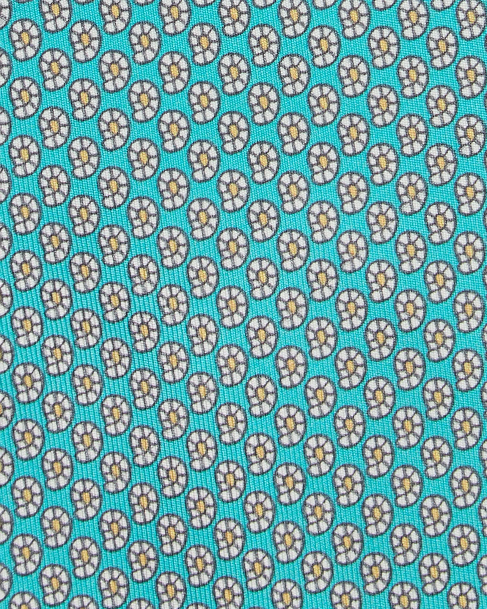 Silk Print Tie in Seafoam/Bone/Yellow Paisley sold by Mashburn product image thumbnail 2