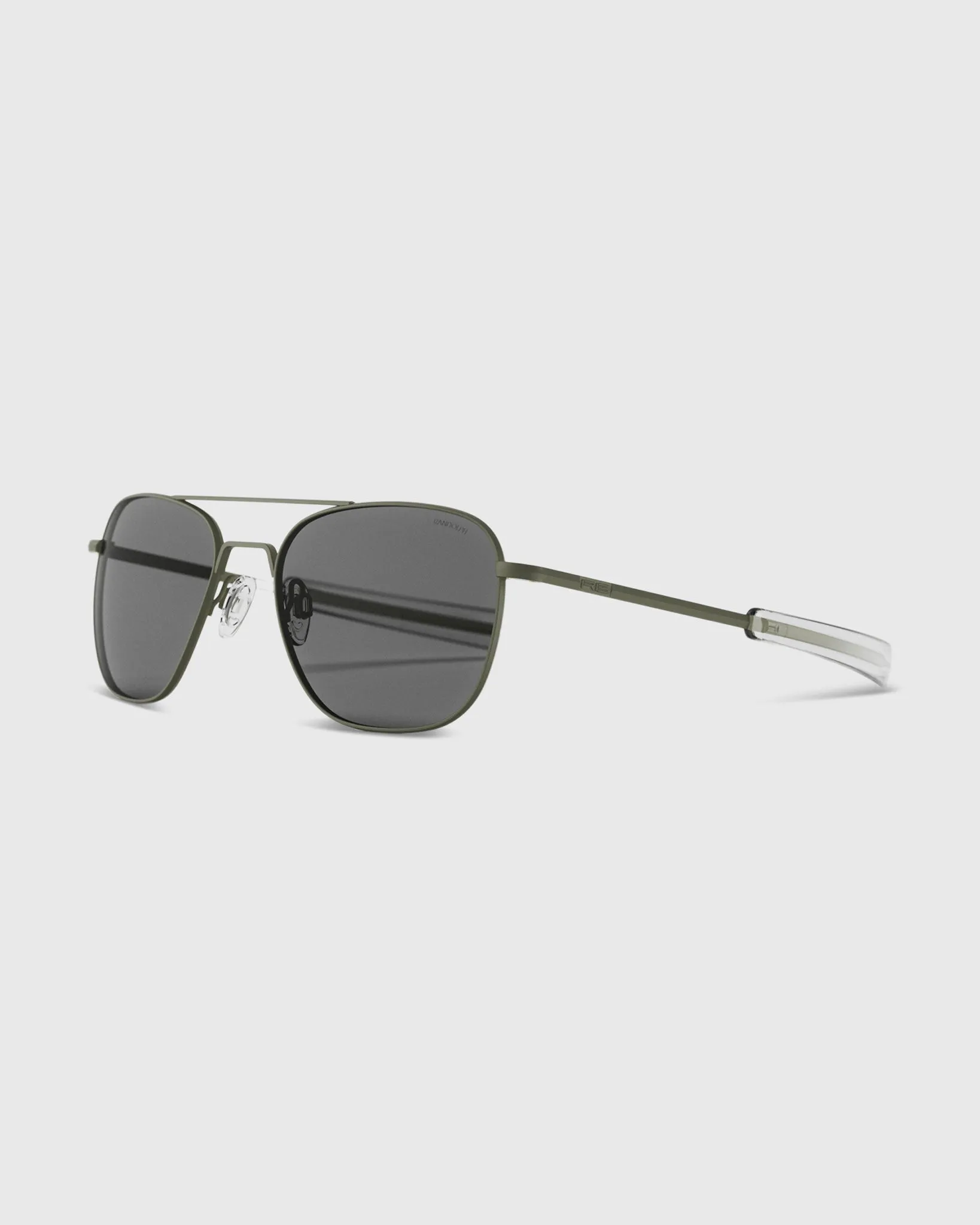 Aviator Sunglasses in Military Olive/American Gray sold by Mashburn product image thumbnail 3