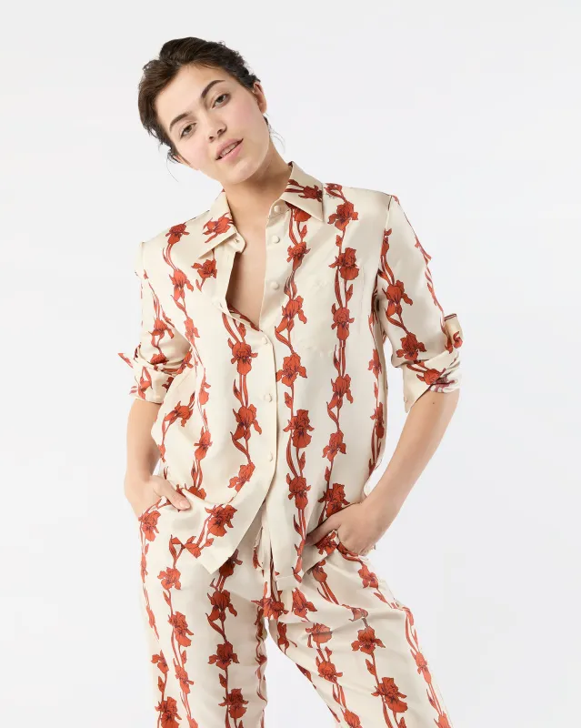 Boy Shirt in Iris Silk Twill sold by Mashburn