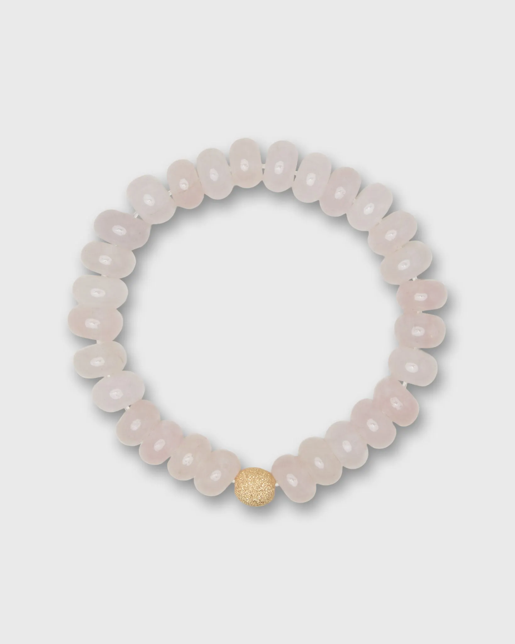 Semi Precious Beaded Bracelet in Pink Quartz Monochrome sold by Mashburn