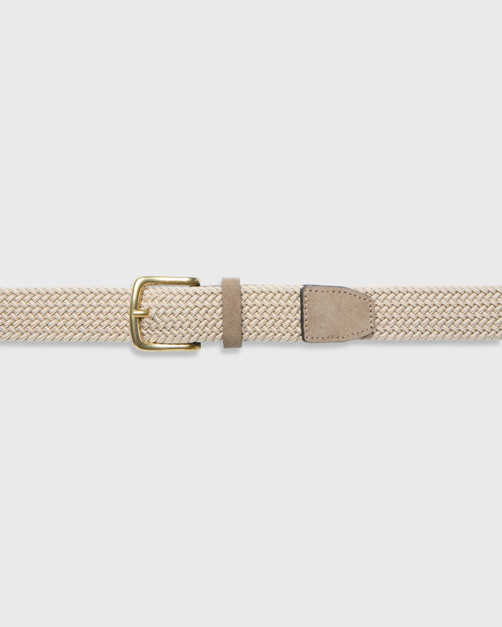 1.25" Woven Elastic Belt in Khaki sold by Mashburn product image thumbnail 2