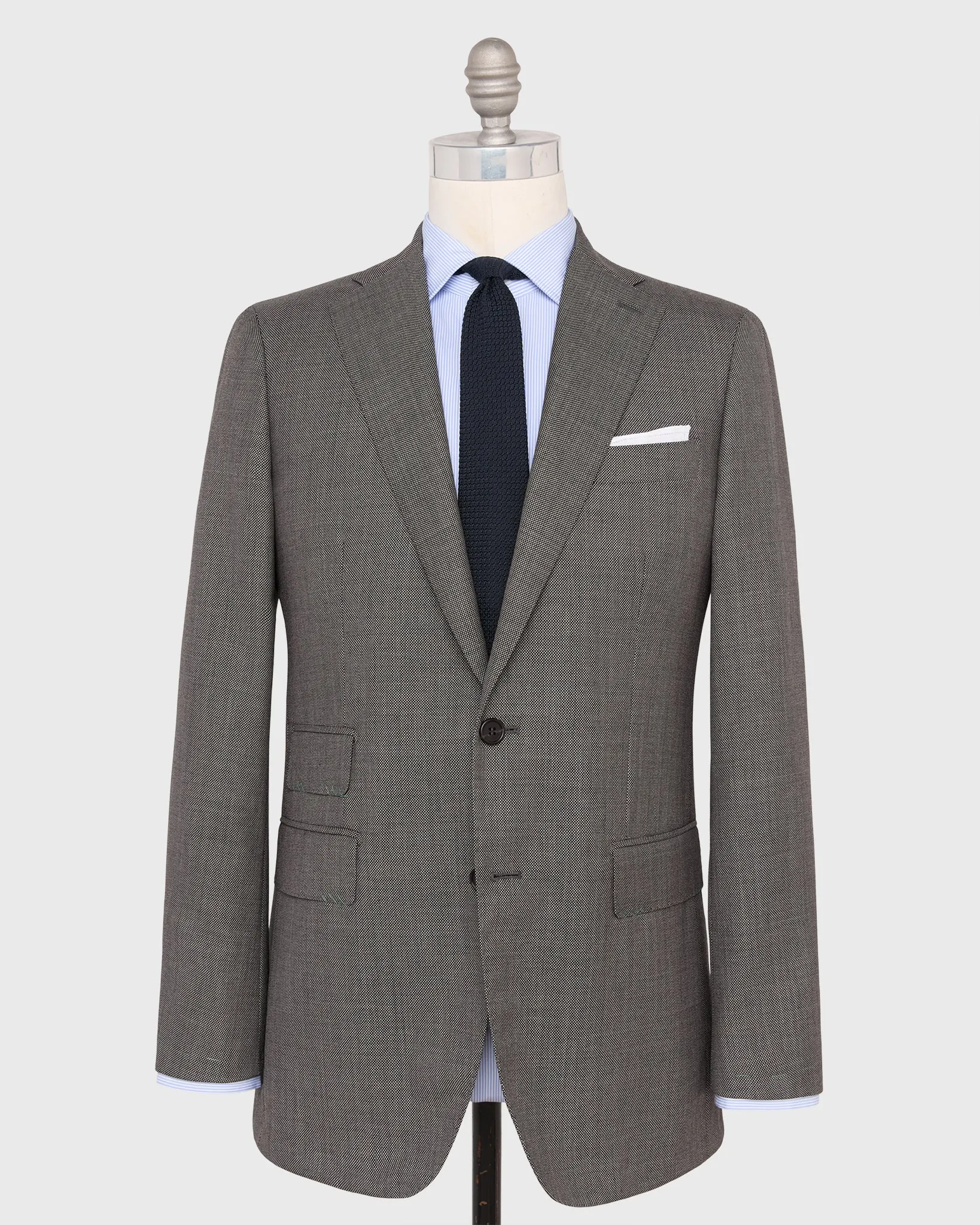 Kincaid No. 3 Suit in Grey Birdseye sold by Mashburn