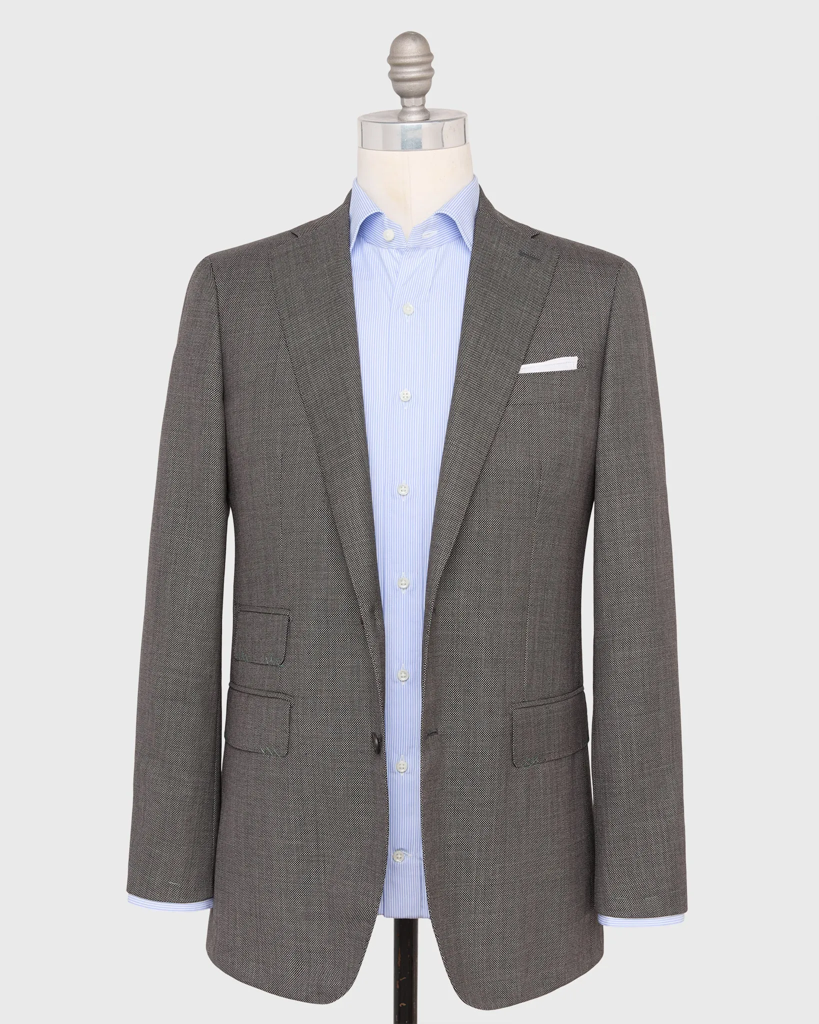 Kincaid No. 3 Suit in Grey Birdseye sold by Mashburn product image thumbnail 3