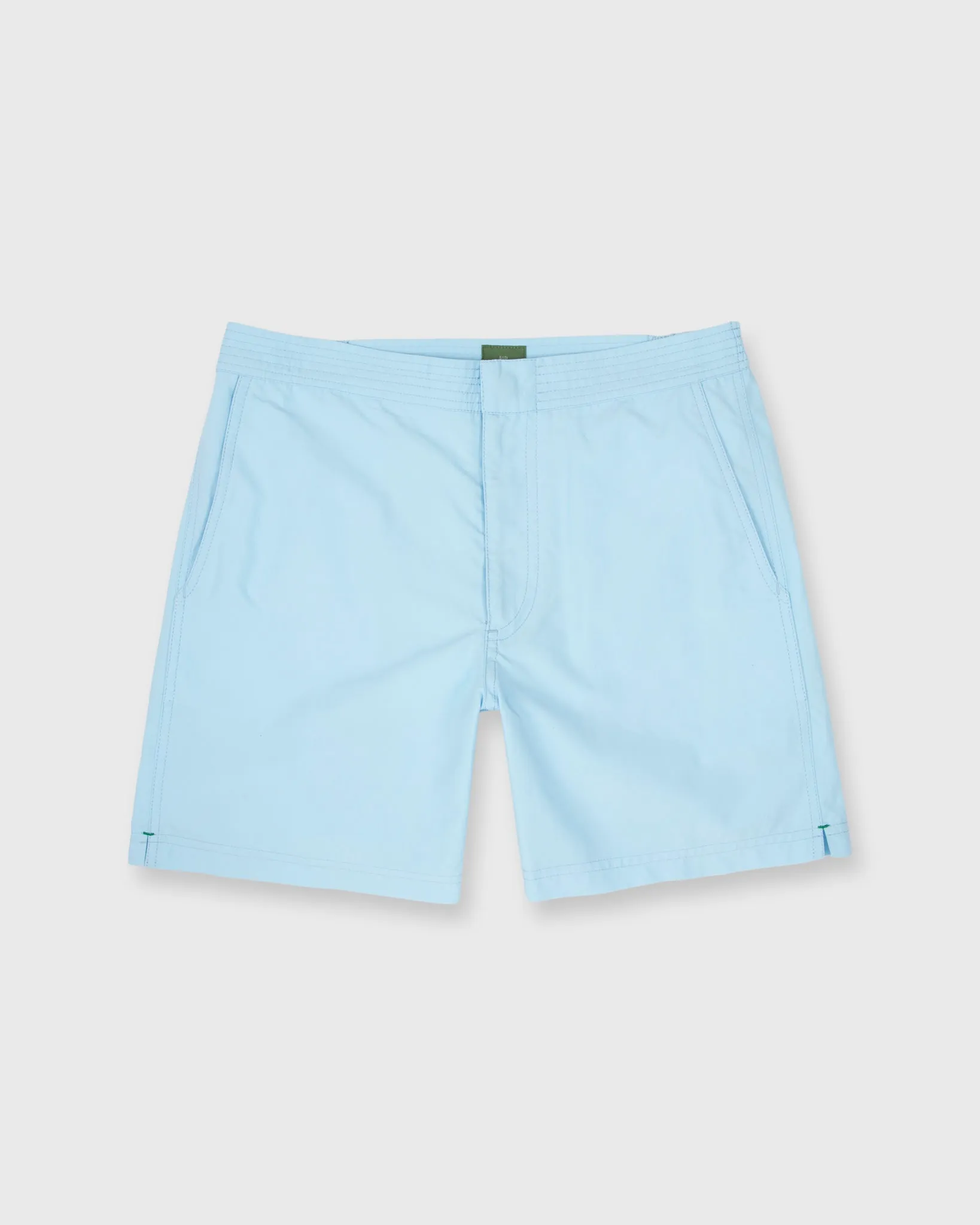 Zip-Front Mid-Length Swim Short in Sky Nylon sold by Mashburn