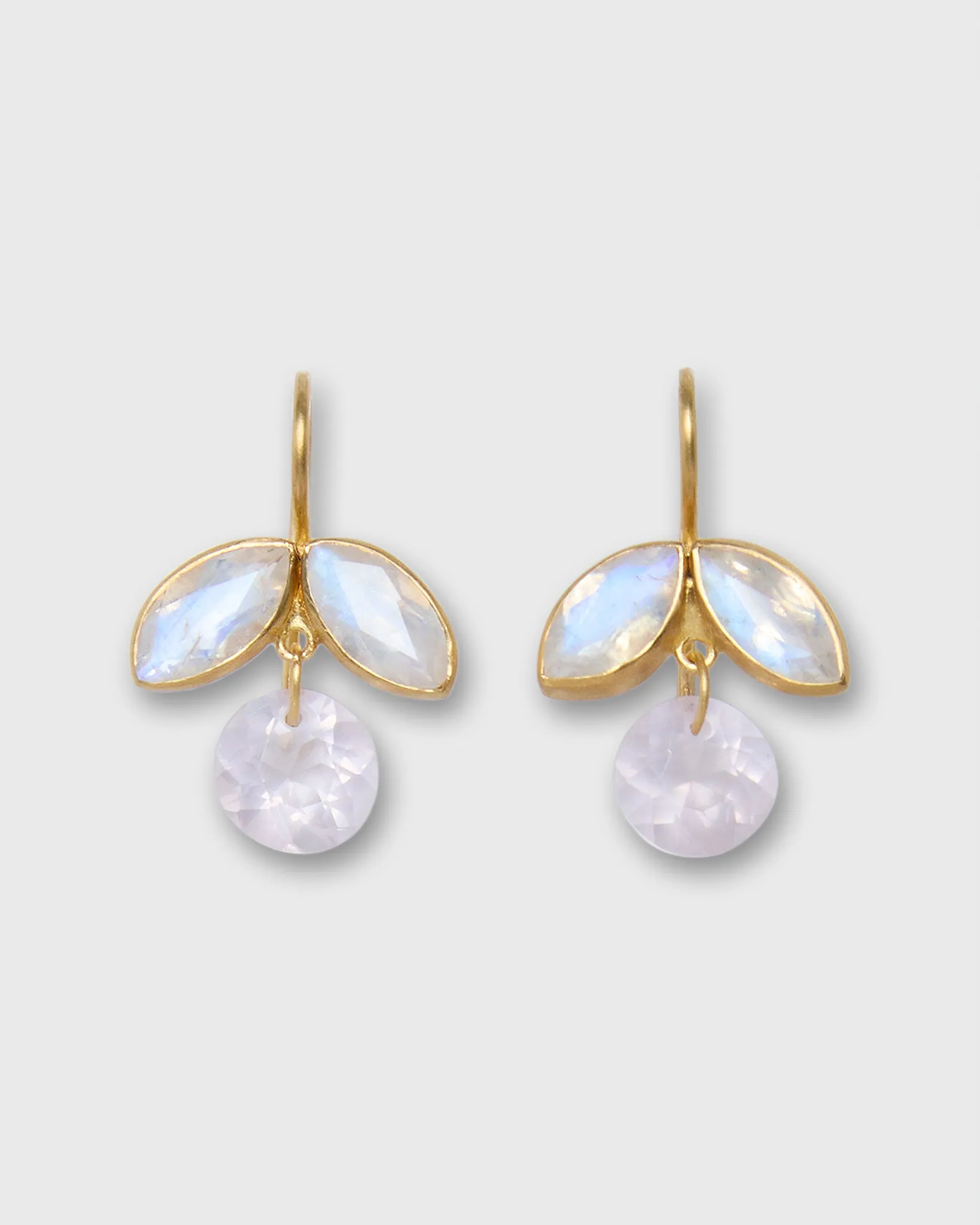 Apple Earrings in Rainbow Moonstone & Rose Quartz sold by Mashburn product image thumbnail 3