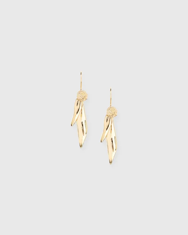 Mimosa Earrings in Gold sold by Mashburn