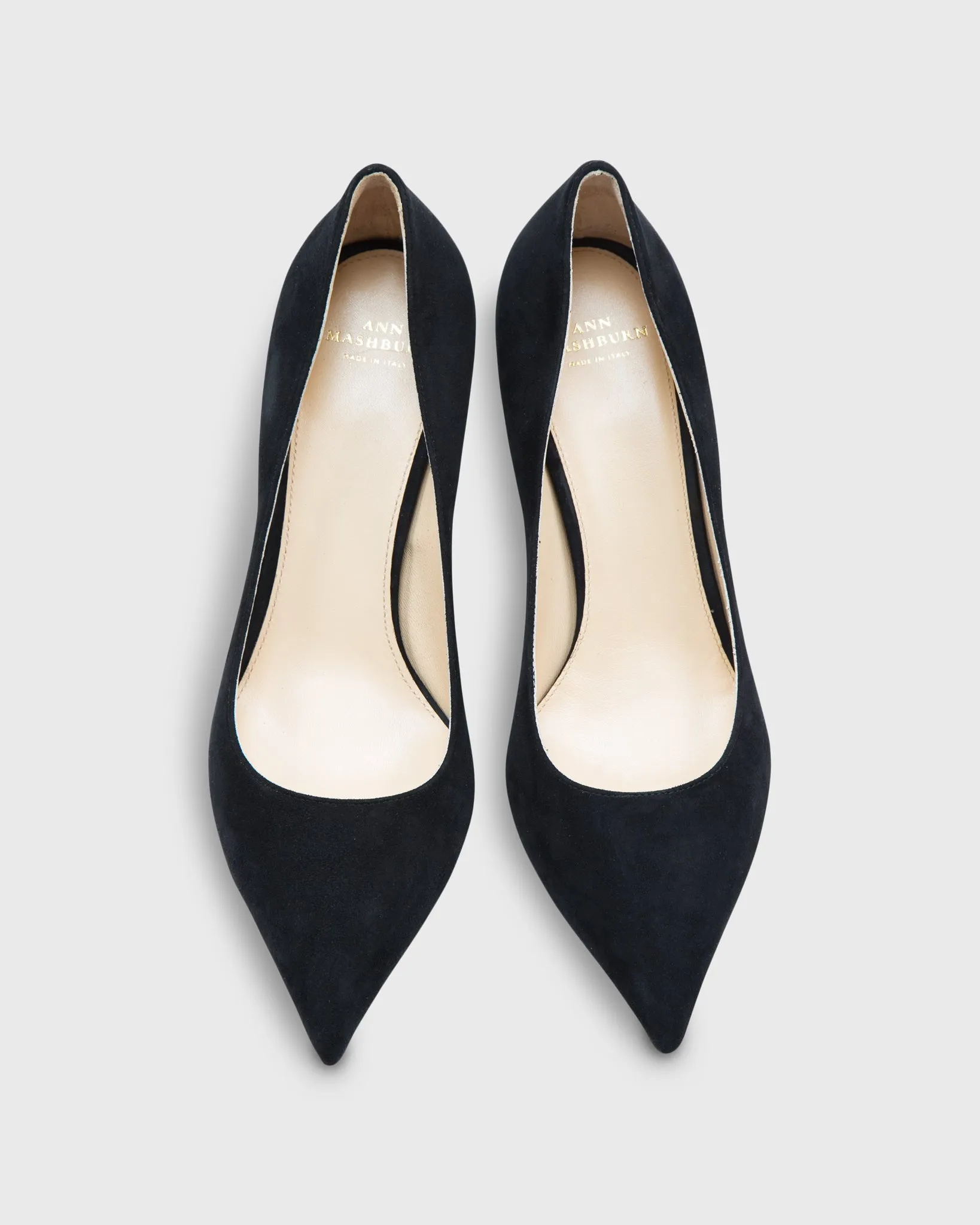 Classic Pointed-Toe Pump in Black Suede sold by Mashburn product image thumbnail 2