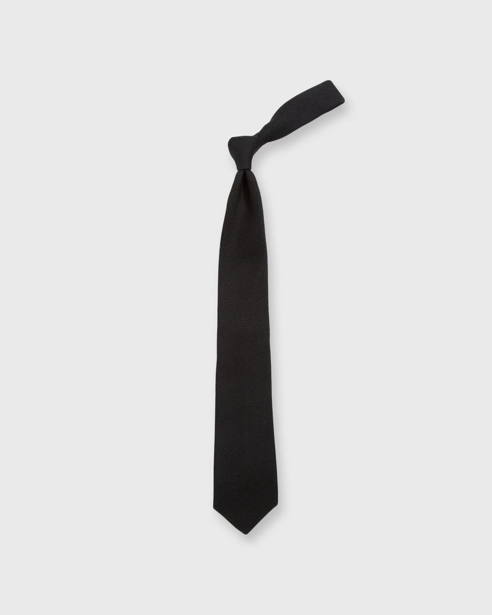 Silk Fino Grenadine Tie in Black sold by Mashburn product image thumbnail 2