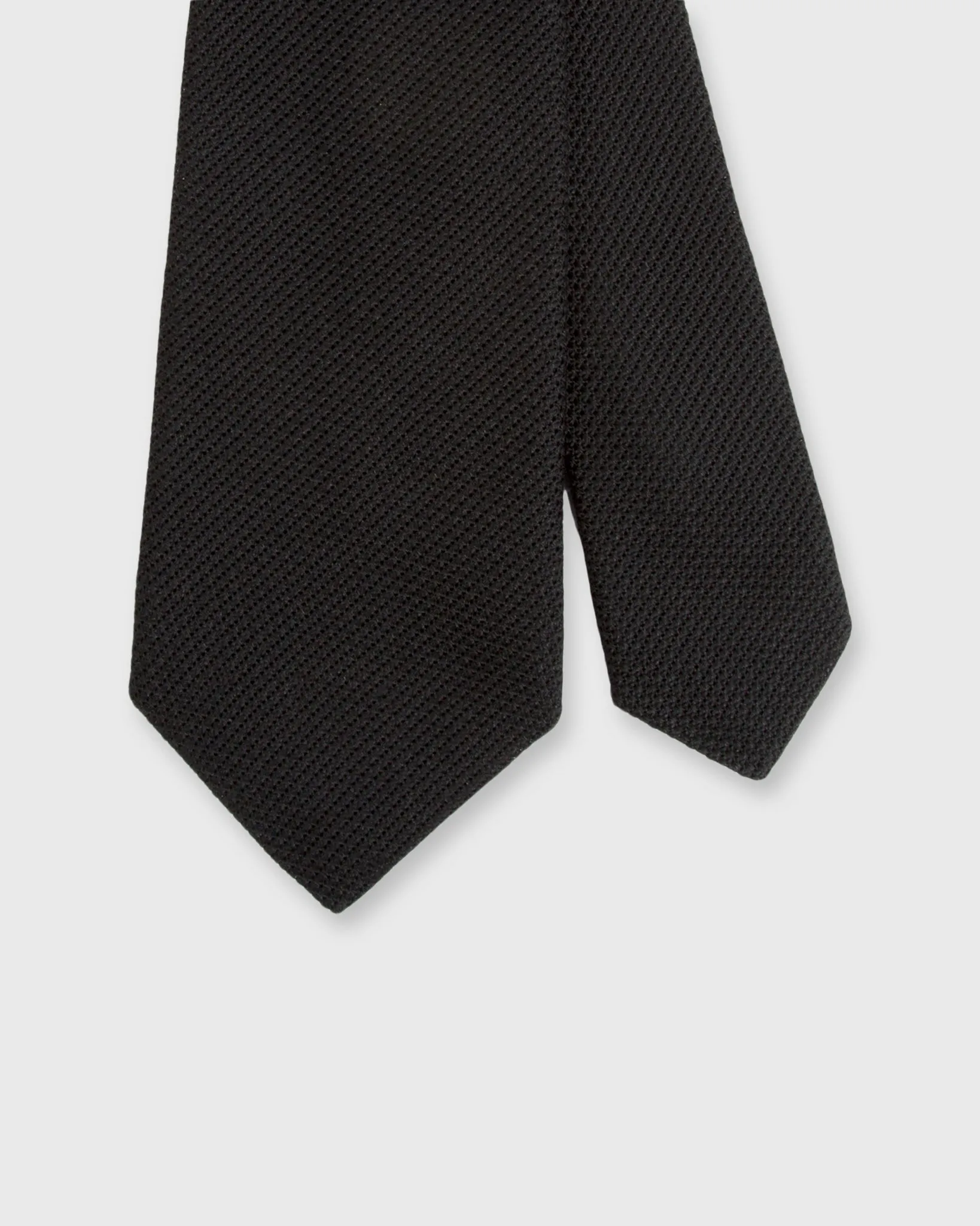 Silk Fino Grenadine Tie in Black sold by Mashburn