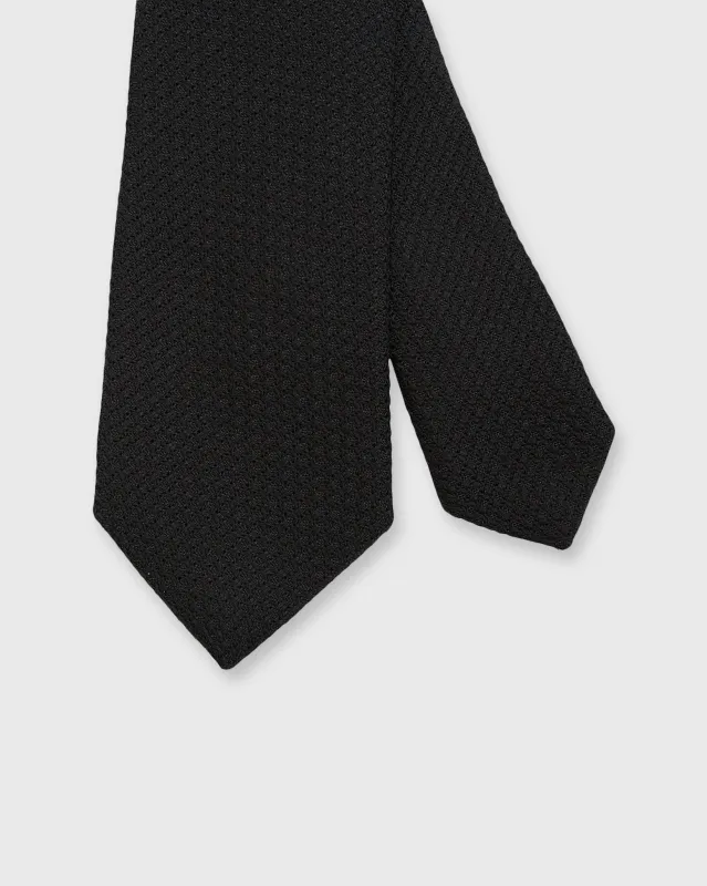 Silk Grosso Grenadine Tie in Black sold by Mashburn