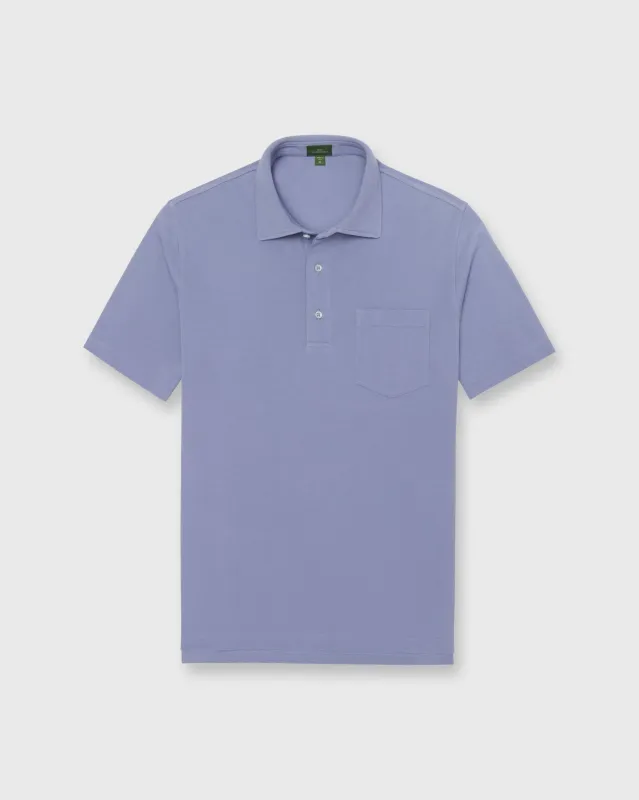 Short-Sleeved Polo in Peri Pima Pique sold by Mashburn