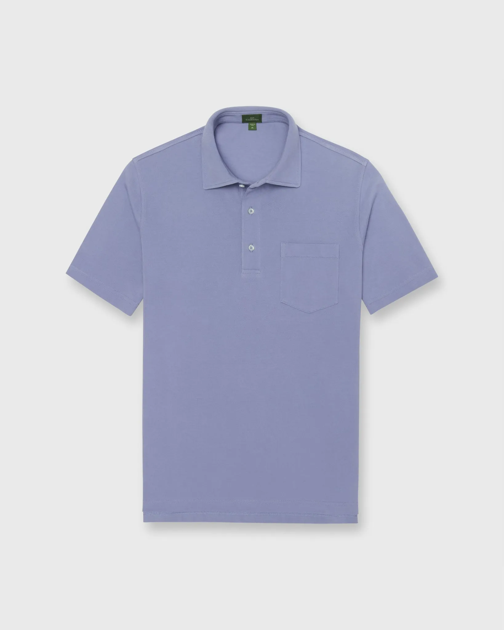 Short-Sleeved Polo in Peri Pima Pique sold by Mashburn