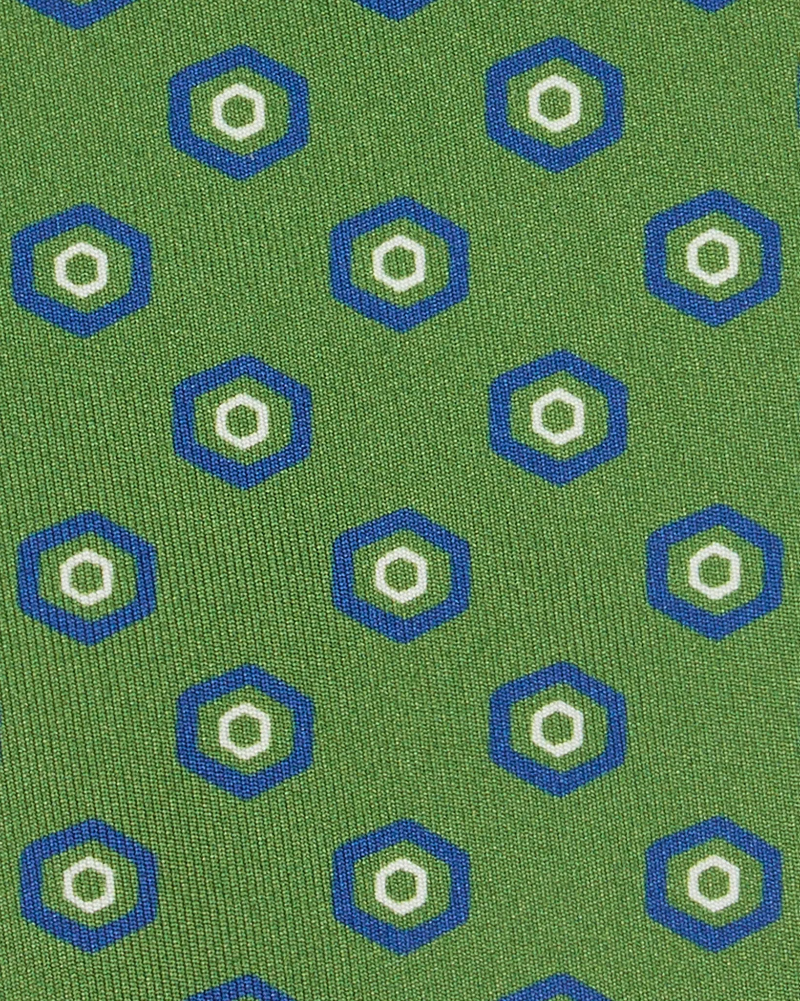 Silk Print Tie in Moss/Blue Geo sold by Mashburn product image thumbnail 2