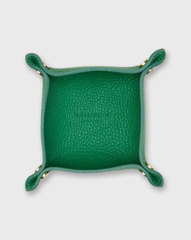 Soft Small Square Tray in Kelly Leather sold by Mashburn