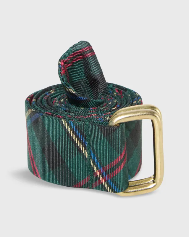 D-Ring Belt in Malcolm Tartan sold by Mashburn