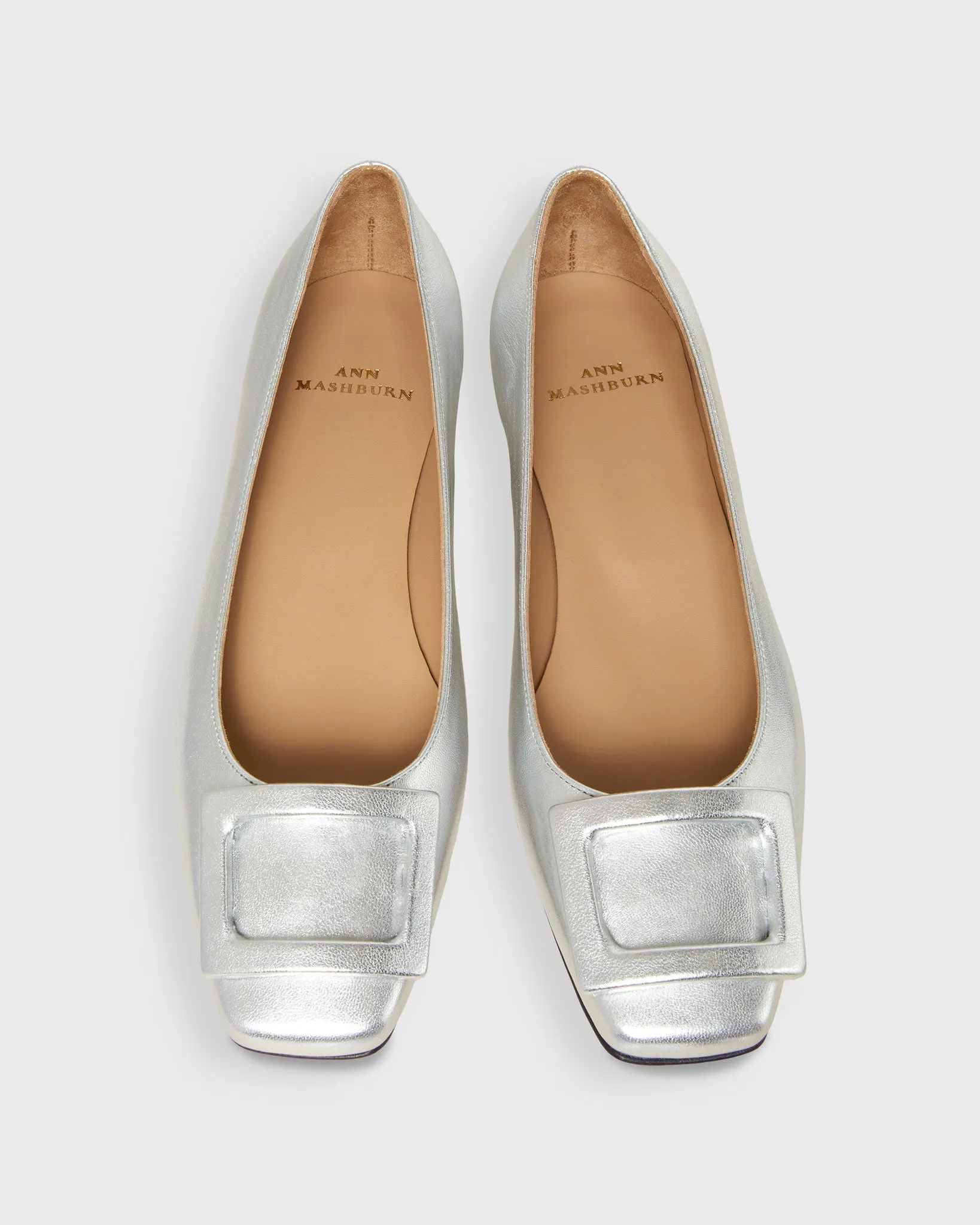 Buckle Shoe in Silver Leather sold by Mashburn product image thumbnail 2