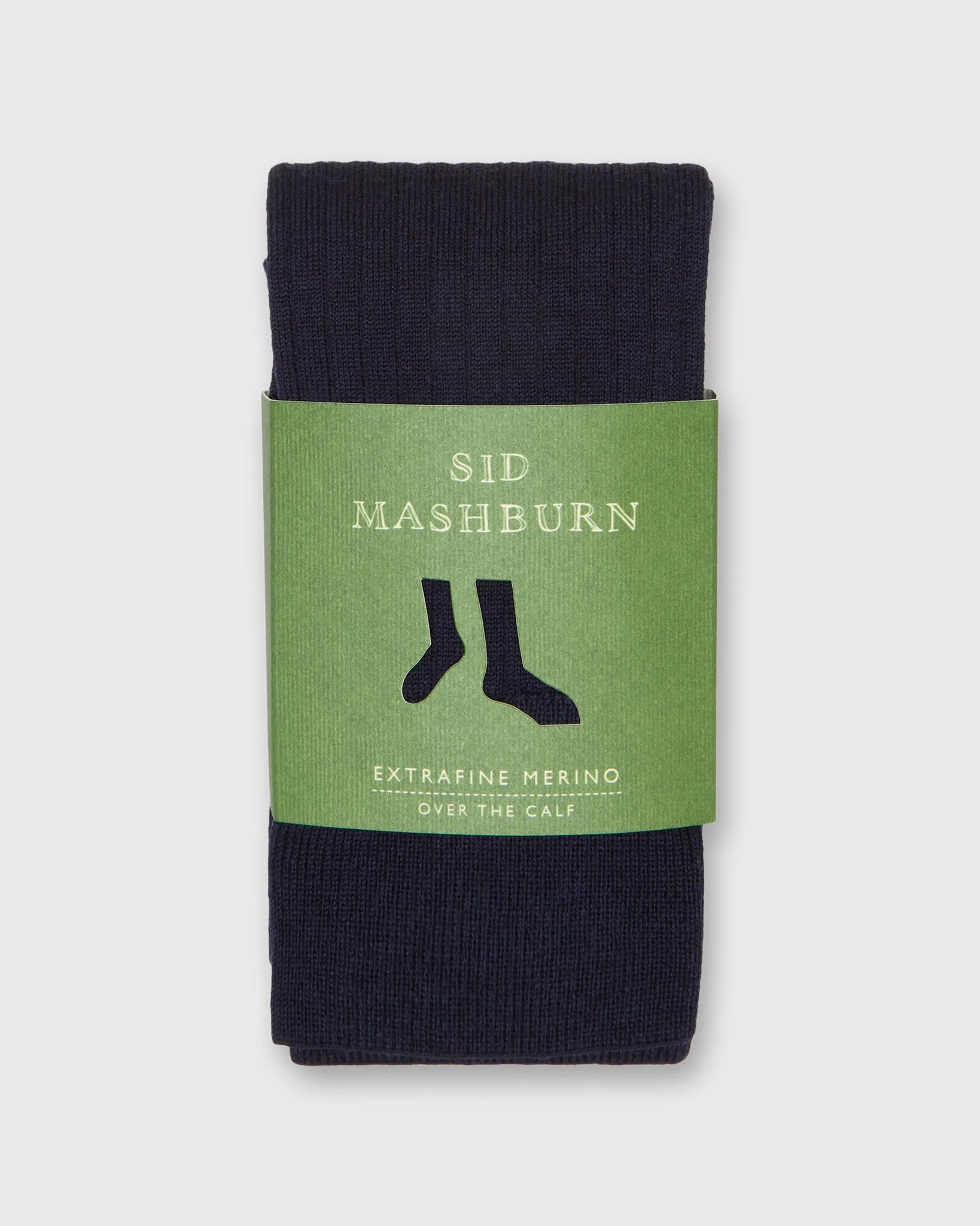 Over-The-Calf Dress Socks in Navy Extra Fine Merino sold by Mashburn product image thumbnail 2