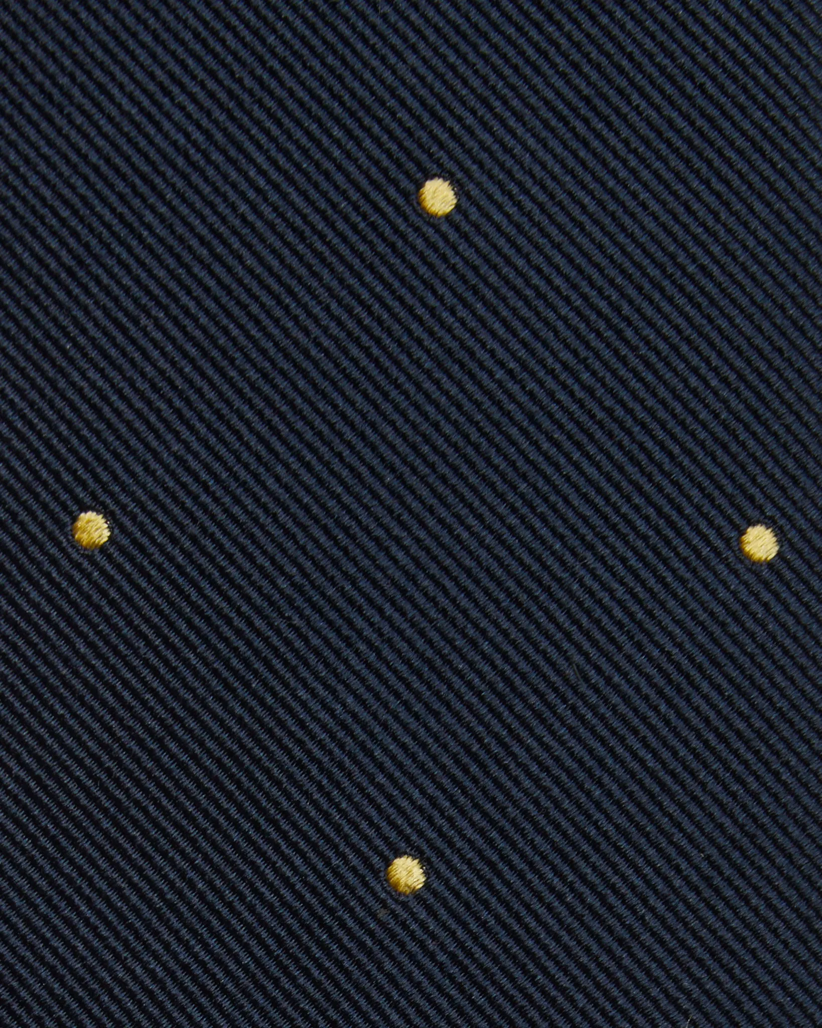 Silk Woven Tie in Navy/Yellow Dot sold by Mashburn product image thumbnail 2