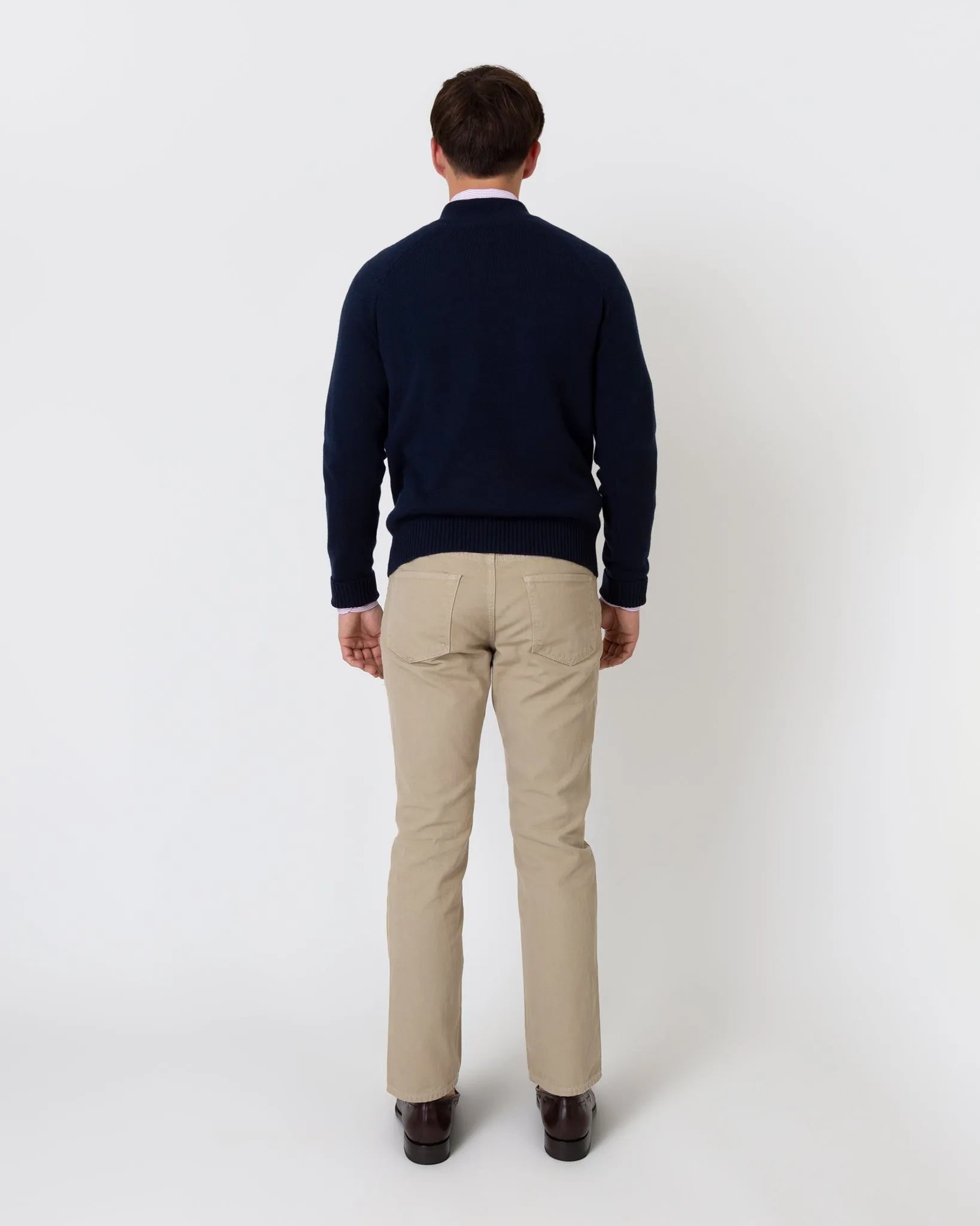 Half-Zip Sweater in Navy Cashmere sold by Mashburn product image thumbnail 5