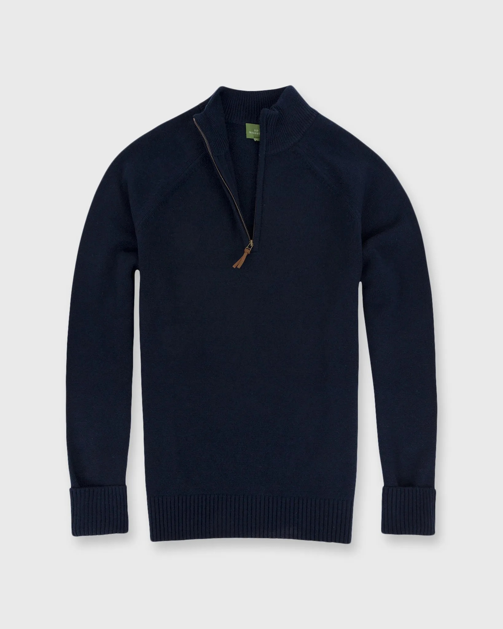 Half-Zip Sweater in Navy Cashmere sold by Mashburn