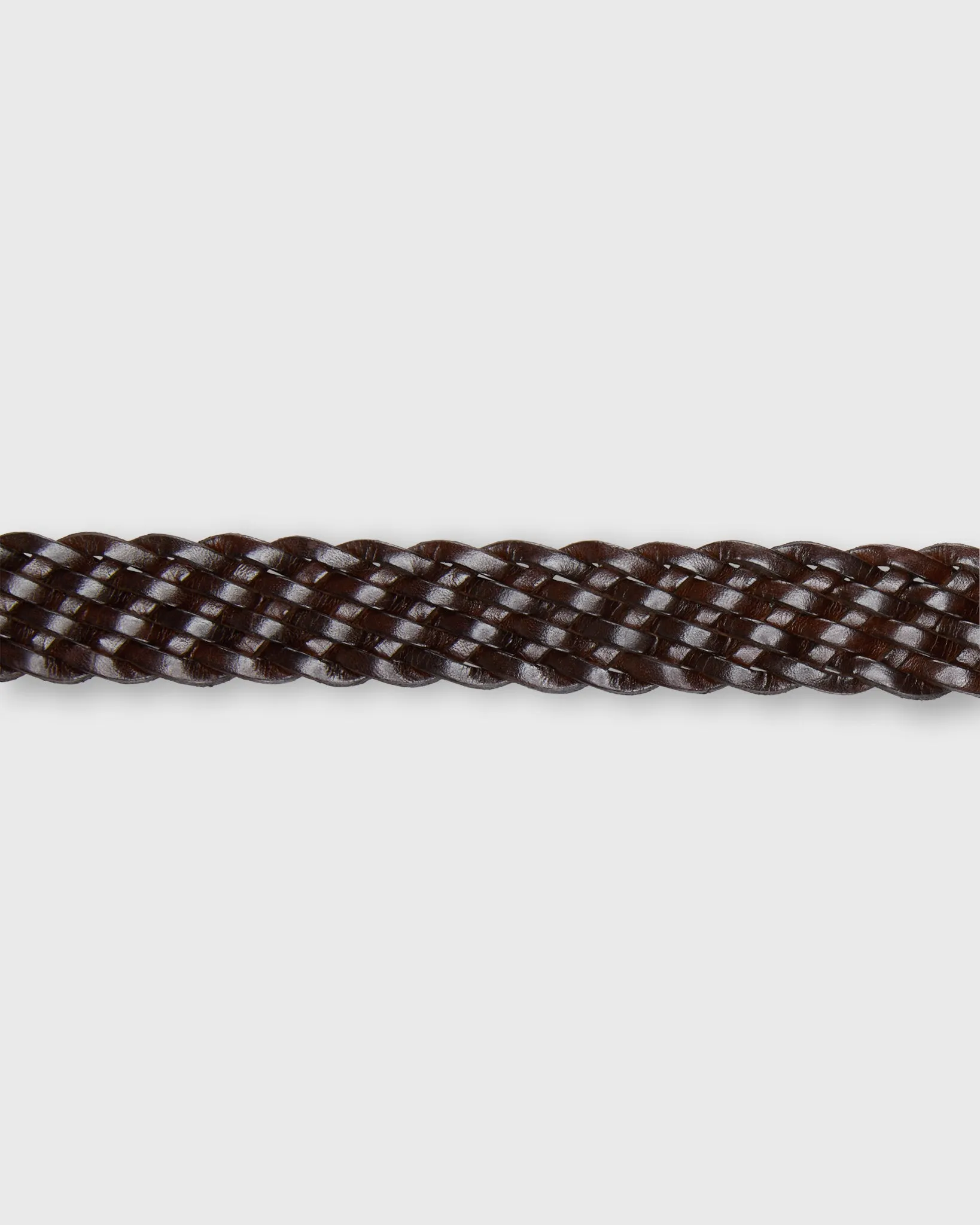 1" Woven O-Ring Belt in Chocolate Leather sold by Mashburn product image thumbnail 2