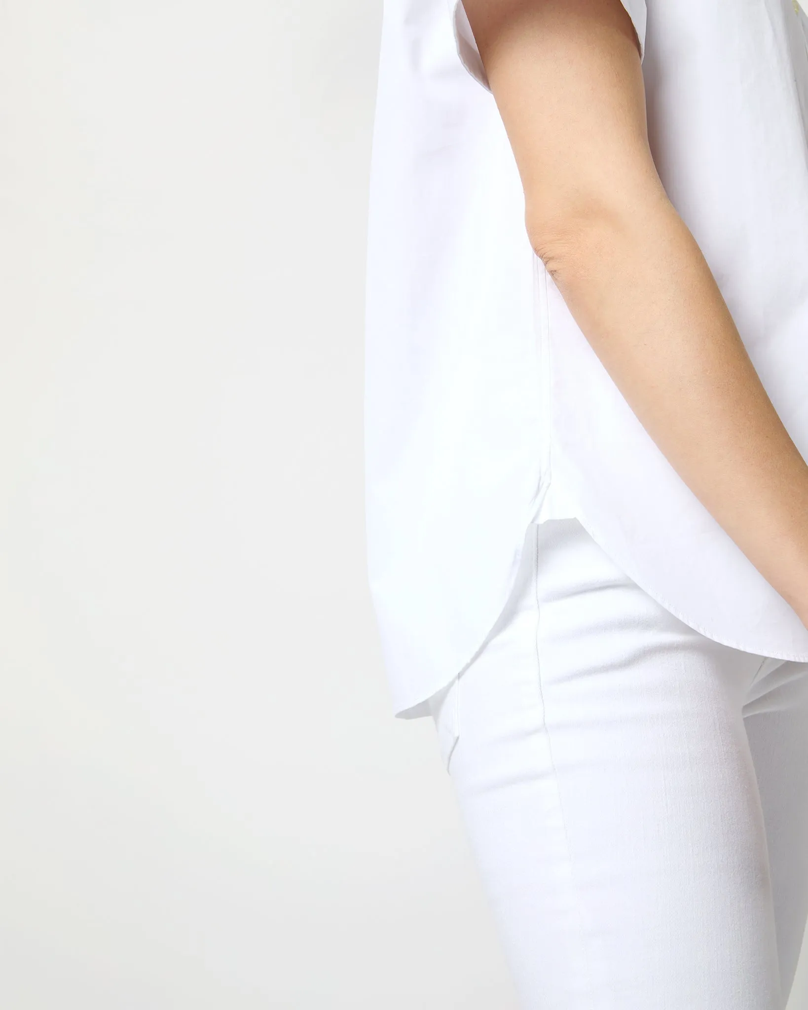 Agnes Shirt in White Poplin sold by Mashburn product image thumbnail 5