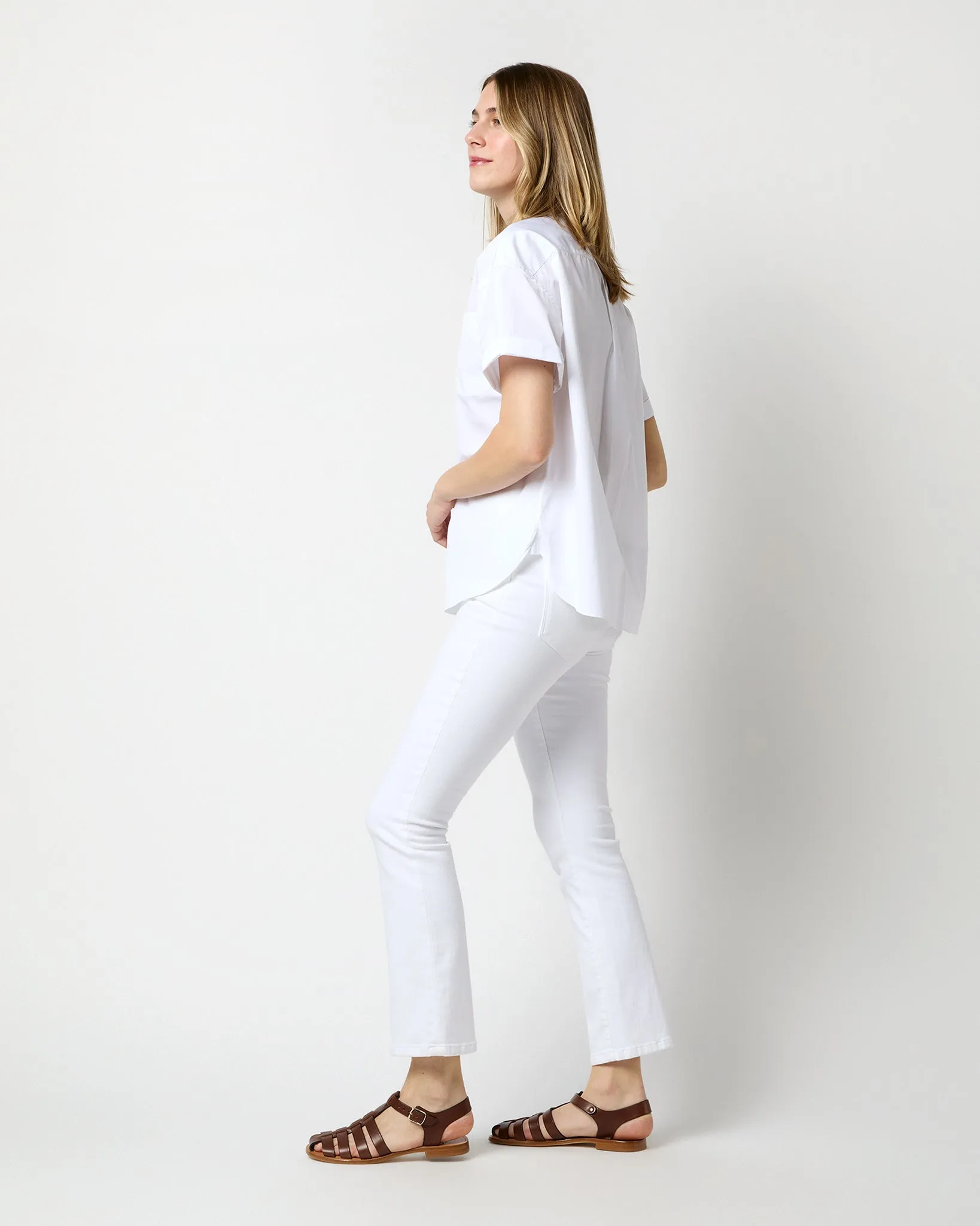 Agnes Shirt in White Poplin sold by Mashburn product image thumbnail 4