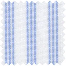 Made-to-Order Pleated Wrap Skirt in Light Blue Stripe Poplin sold by Mashburn