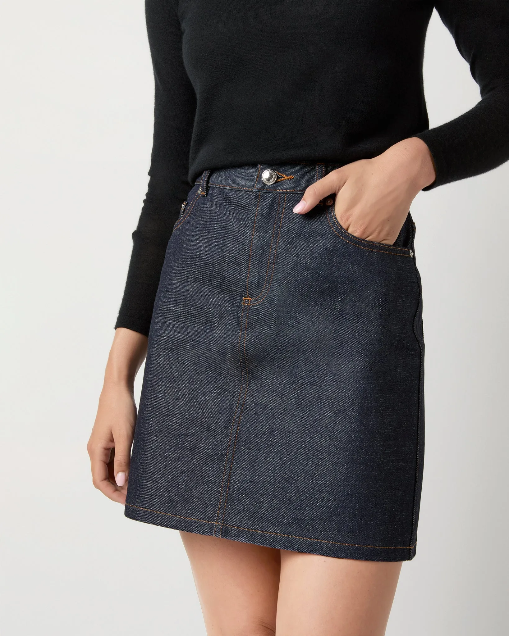 Standard Skirt in Indigo sold by Mashburn product image thumbnail 2
