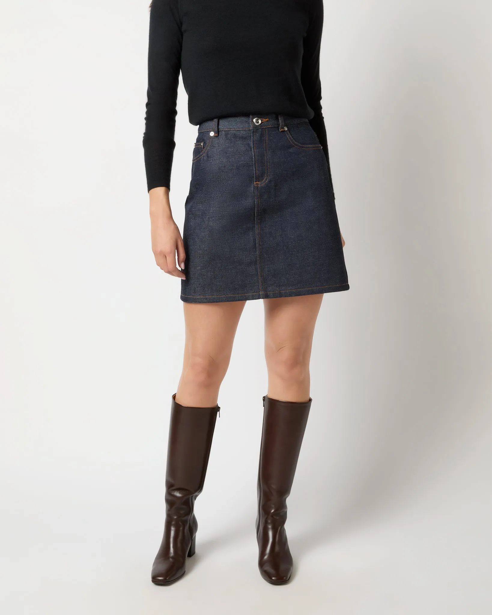 Standard Skirt in Indigo sold by Mashburn product image thumbnail 3