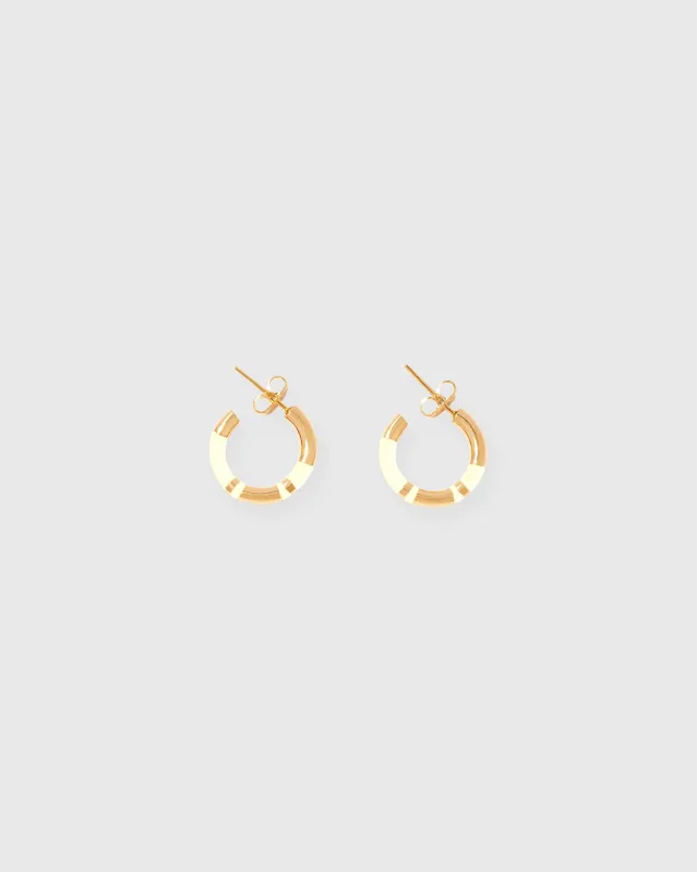 Positano Earrings in Gold/Ivory made by Mashburn