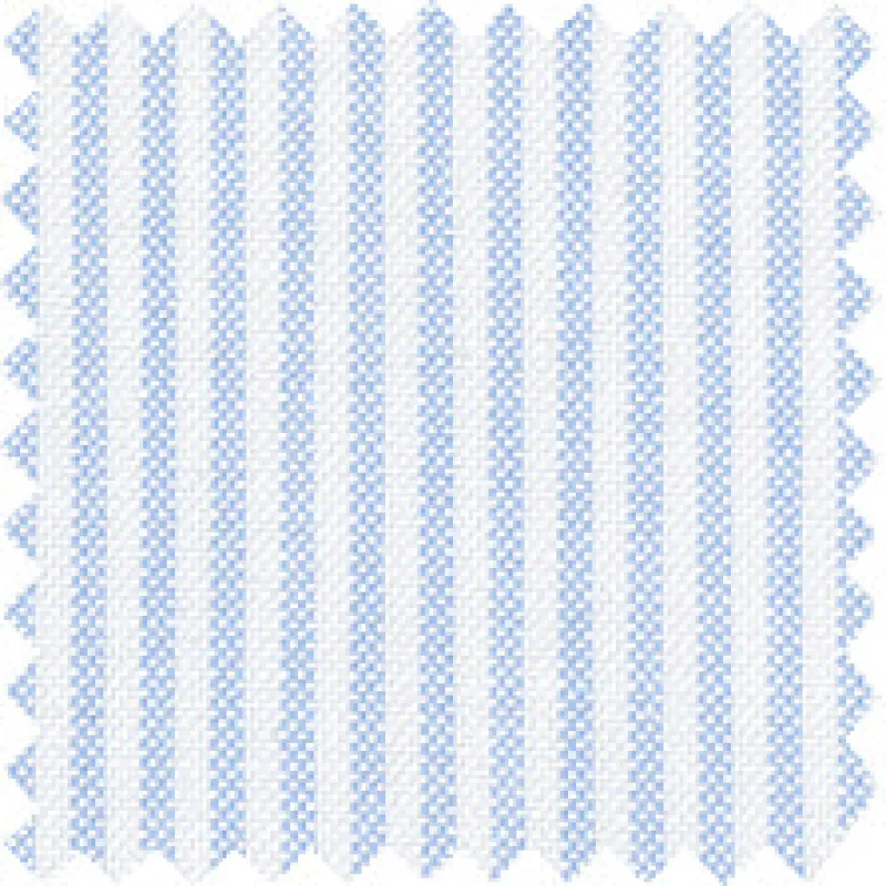 Made-to-Measure Shirt in Sky Blue University Stripe Oxford sold by Mashburn