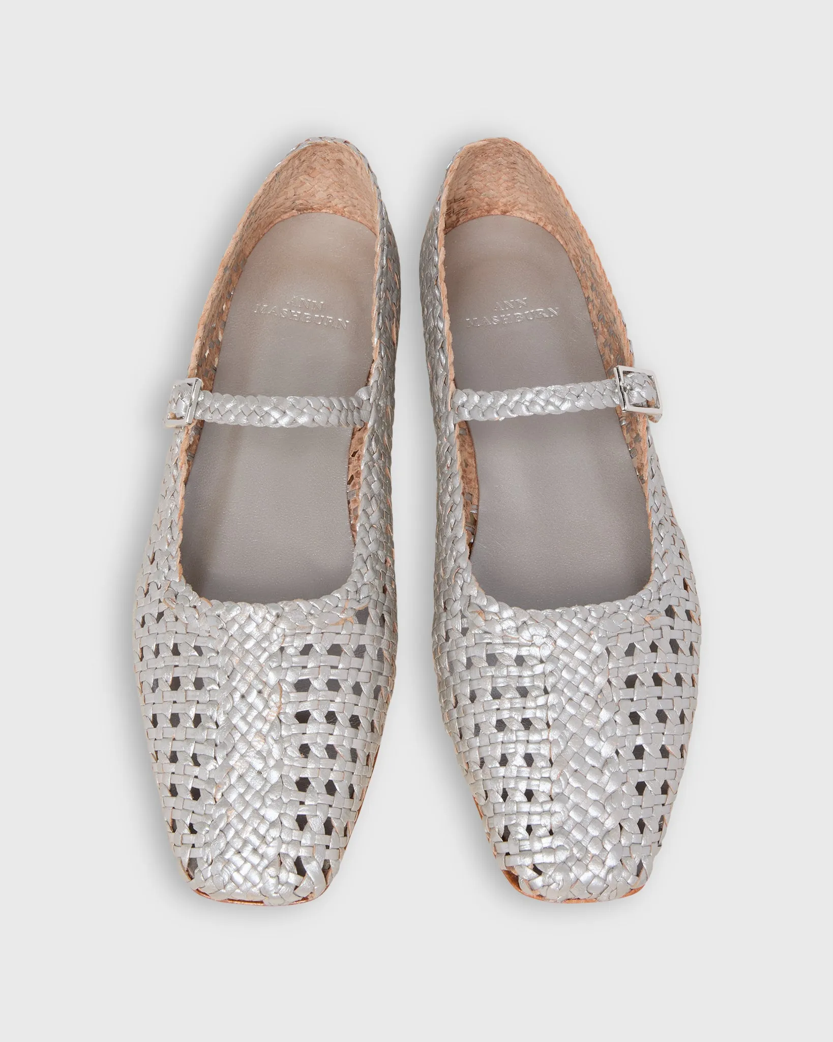 Handwoven Mary Jane in Silver Leather sold by Mashburn product image thumbnail 2