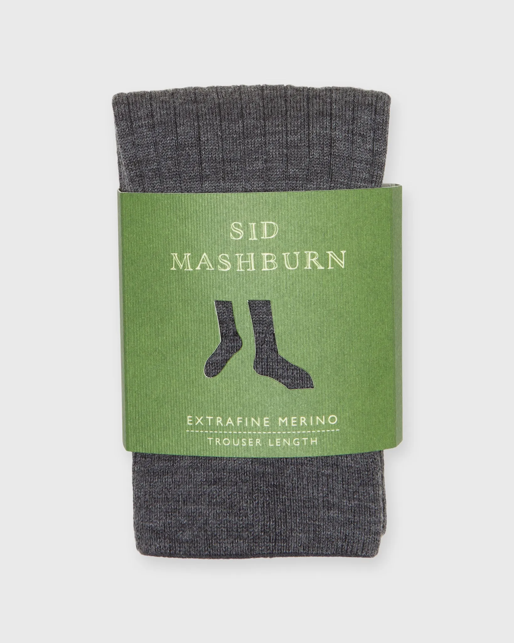 Trouser Dress Socks in Heather Grey Extra Fine Merino sold by Mashburn product image thumbnail 2