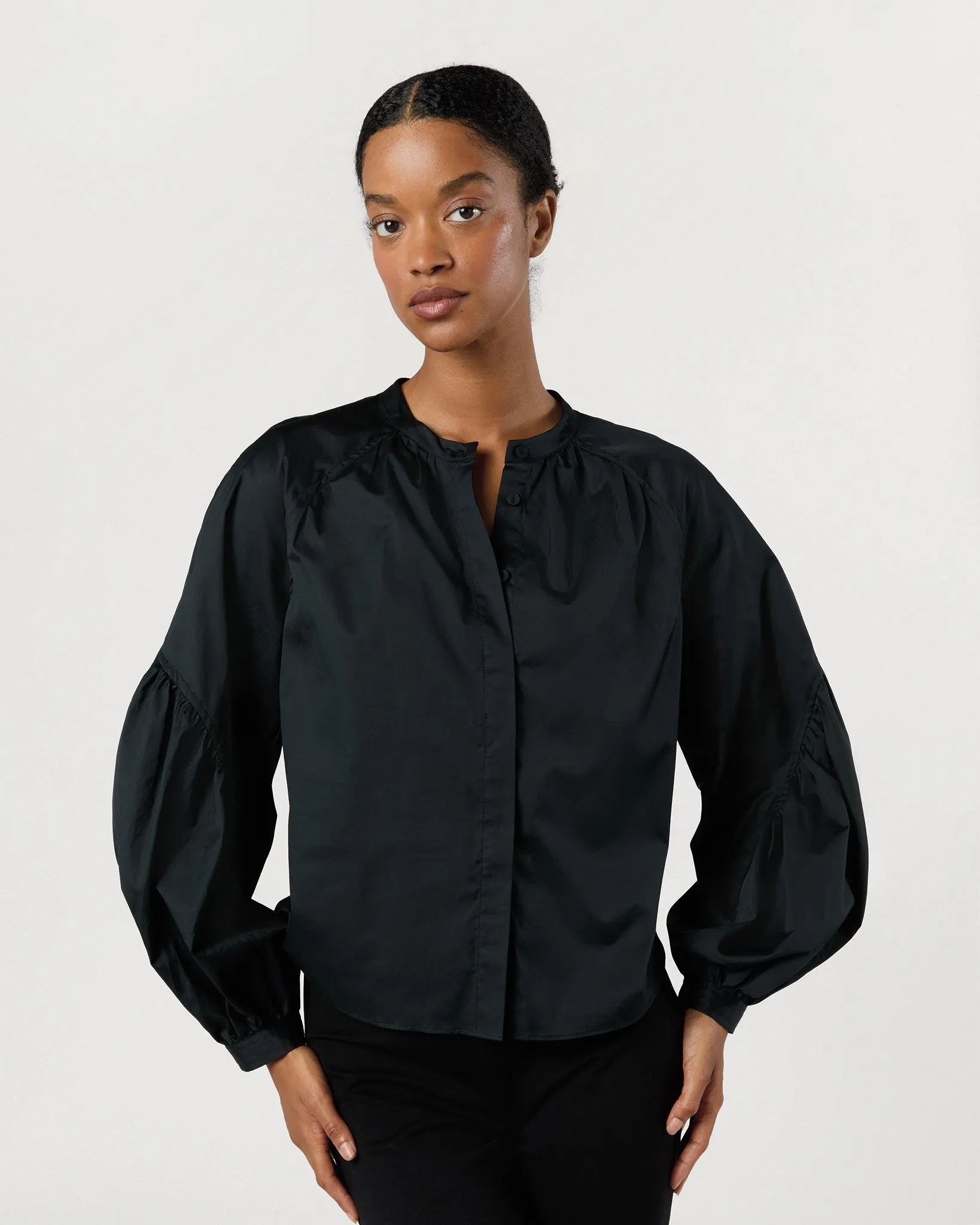 Rowena Long Sleeve Blouse in Noir sold by Mashburn product image thumbnail 5