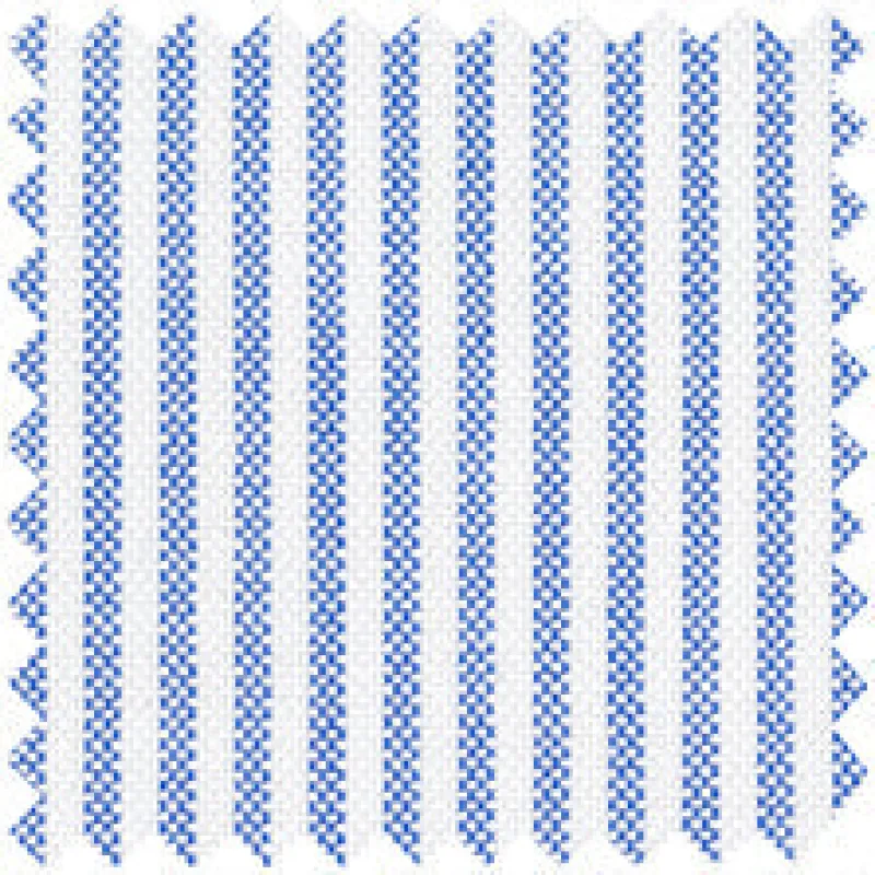 Made-to-Order Anaya Popover Dress in Blue University Stripe Oxford sold by Mashburn