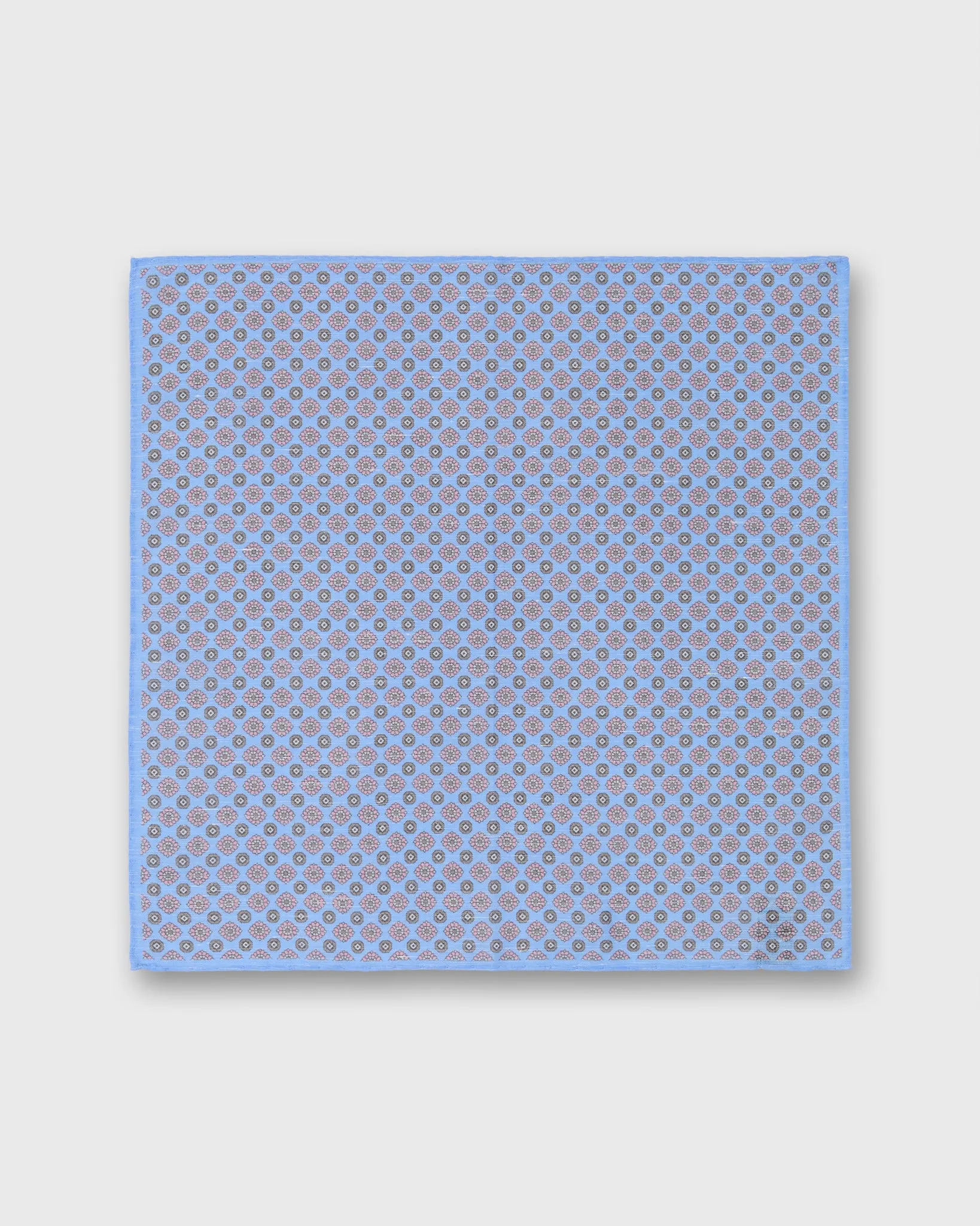 Cotolino Print Pocket Square in Periwinkle/Pink/Smoke Foulard sold by Mashburn product image thumbnail 2