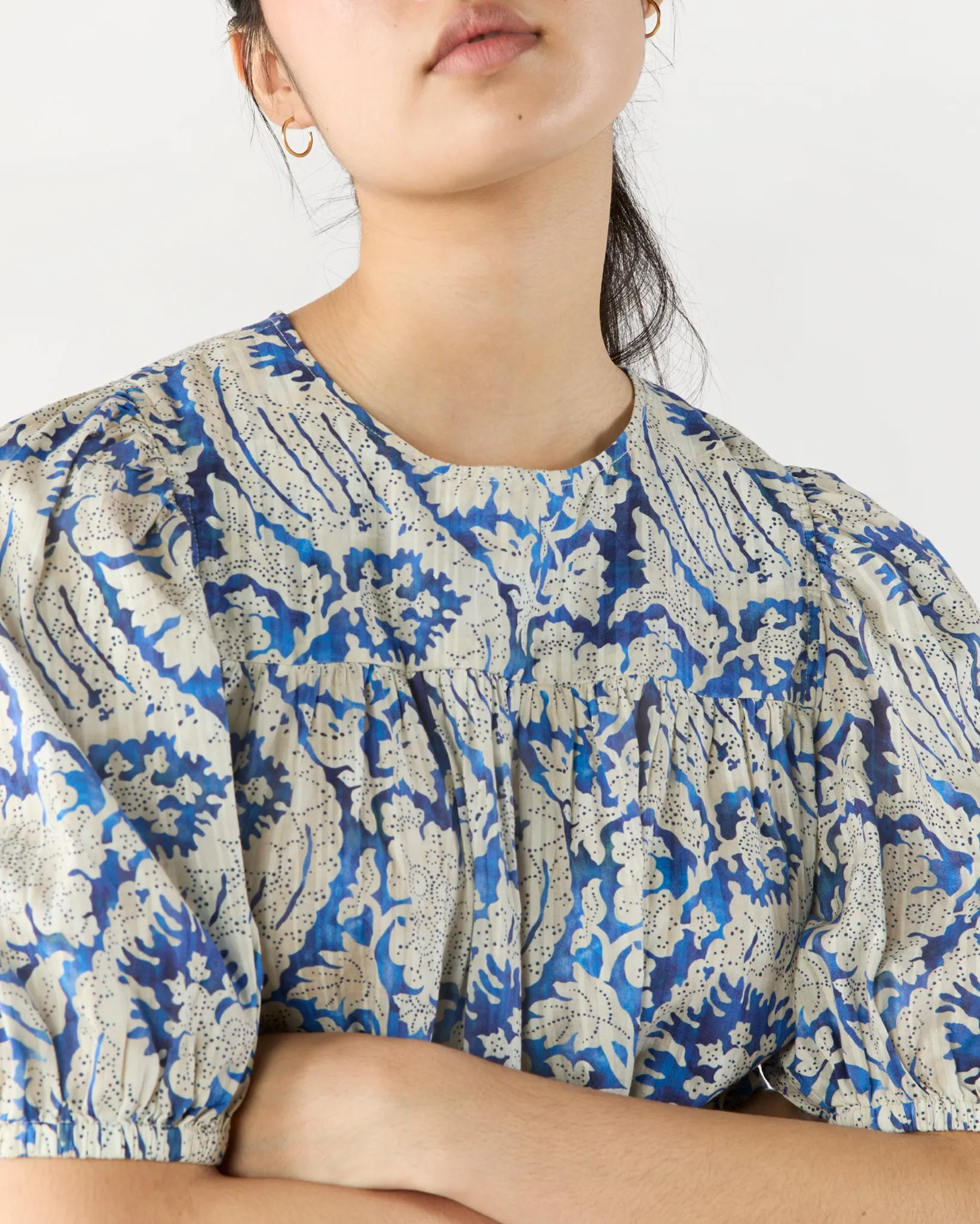 Rosalie Short Sleeve Mini Dress in Ciel sold by Mashburn product image thumbnail 3