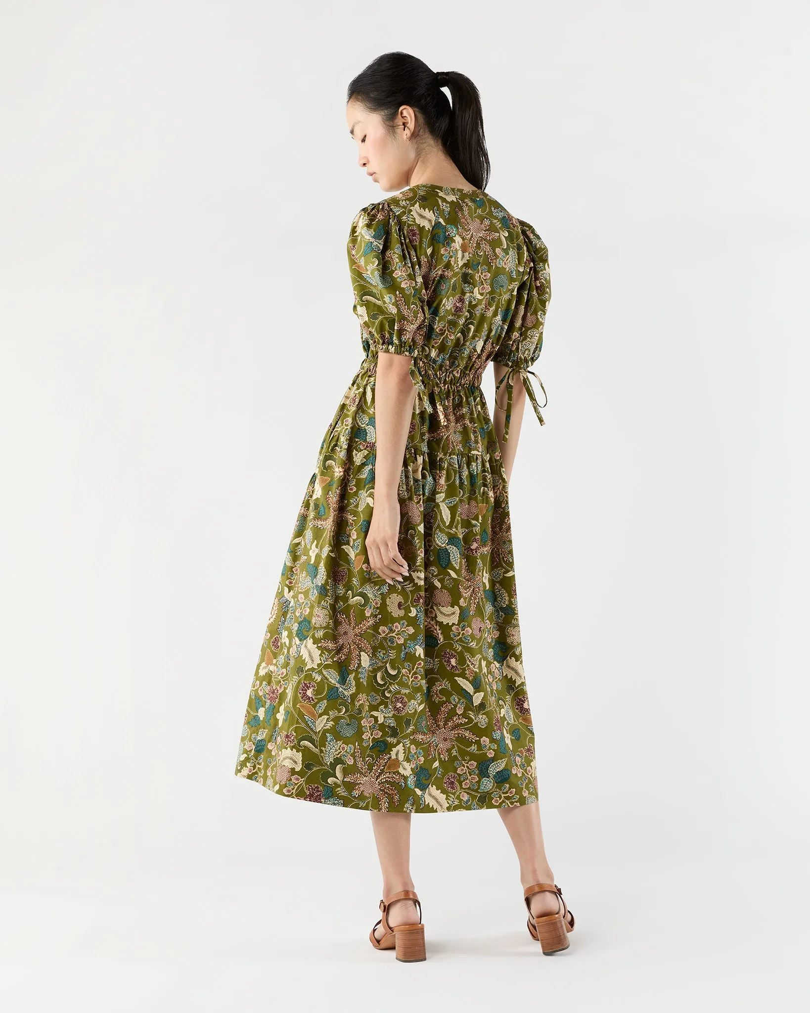 Adriana Short Sleeve Midi Dress in Lichen sold by Mashburn product image thumbnail 3