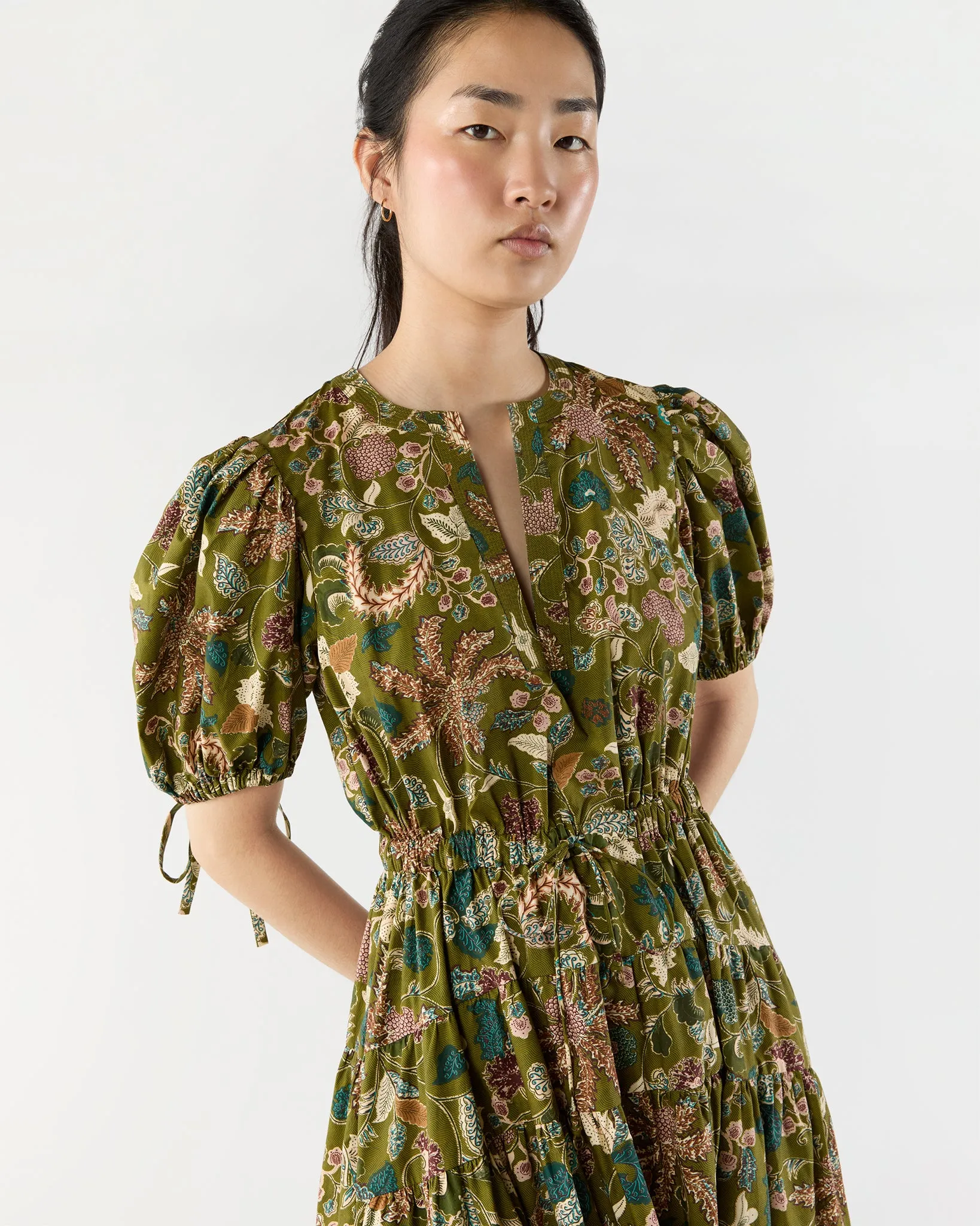 Adriana Short Sleeve Midi Dress in Lichen sold by Mashburn product image thumbnail 2