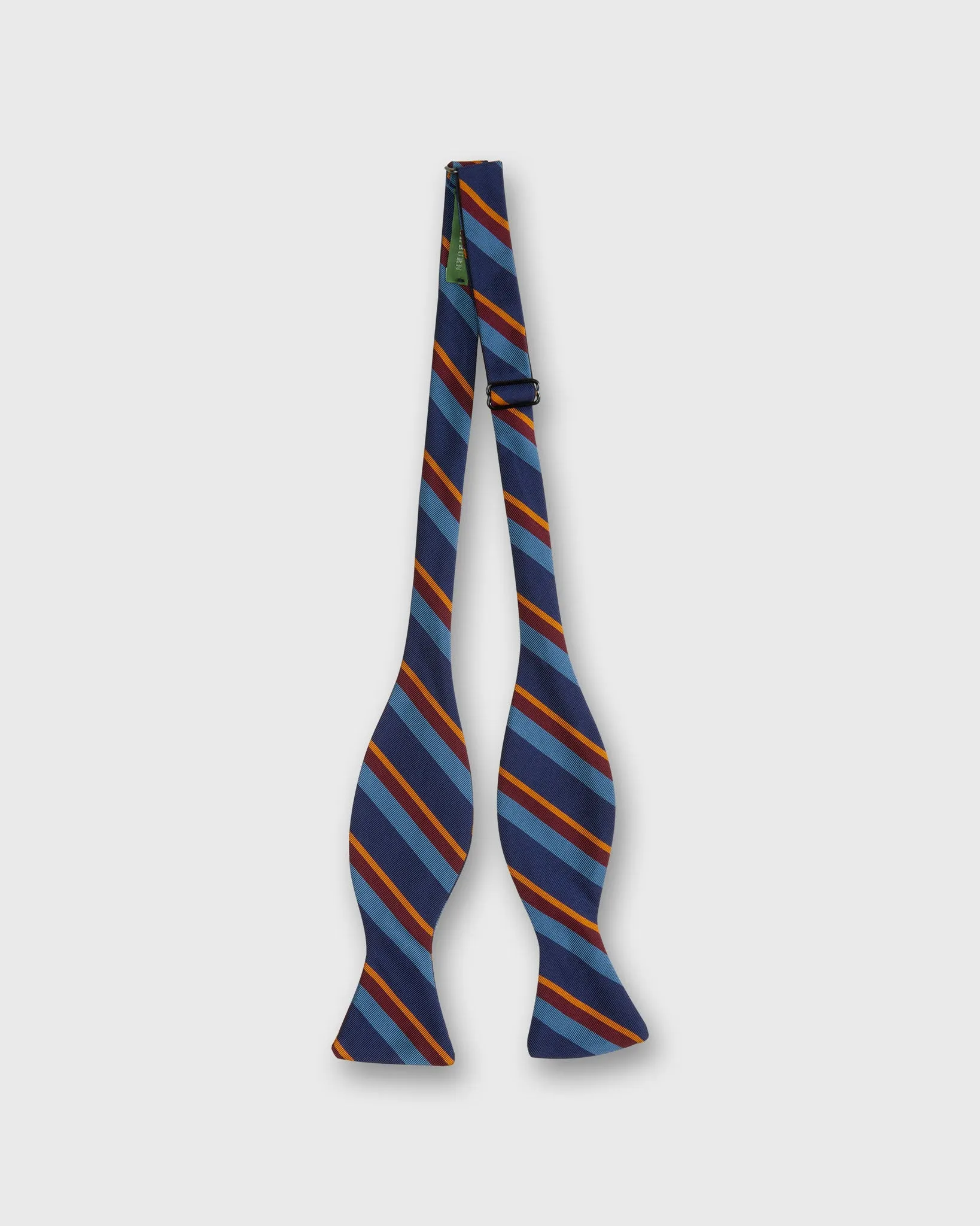 Silk Bow Tie in Navy/Madder Bruton Stripe sold by Mashburn product image thumbnail 2