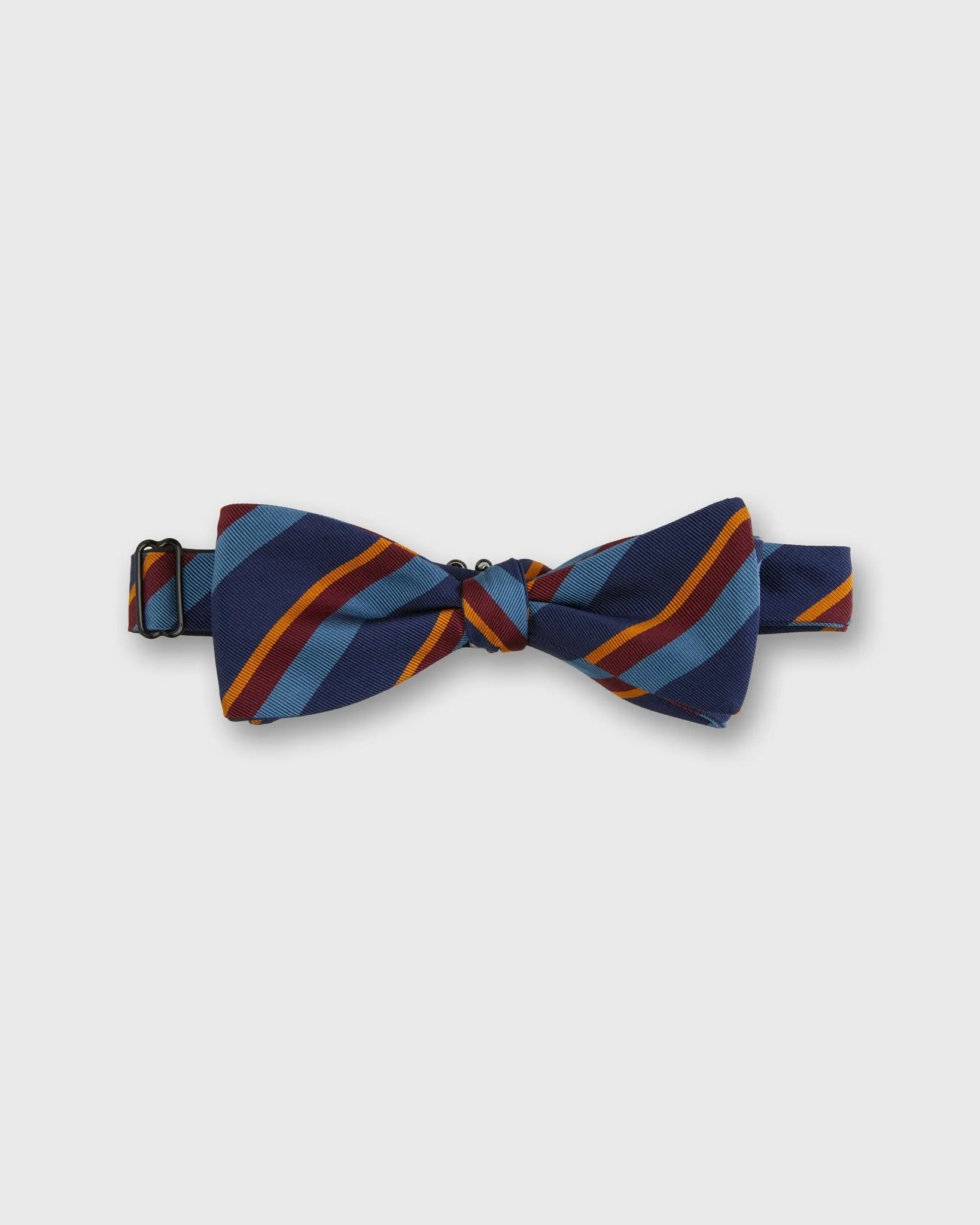 Silk Bow Tie in Navy/Madder Bruton Stripe sold by Mashburn