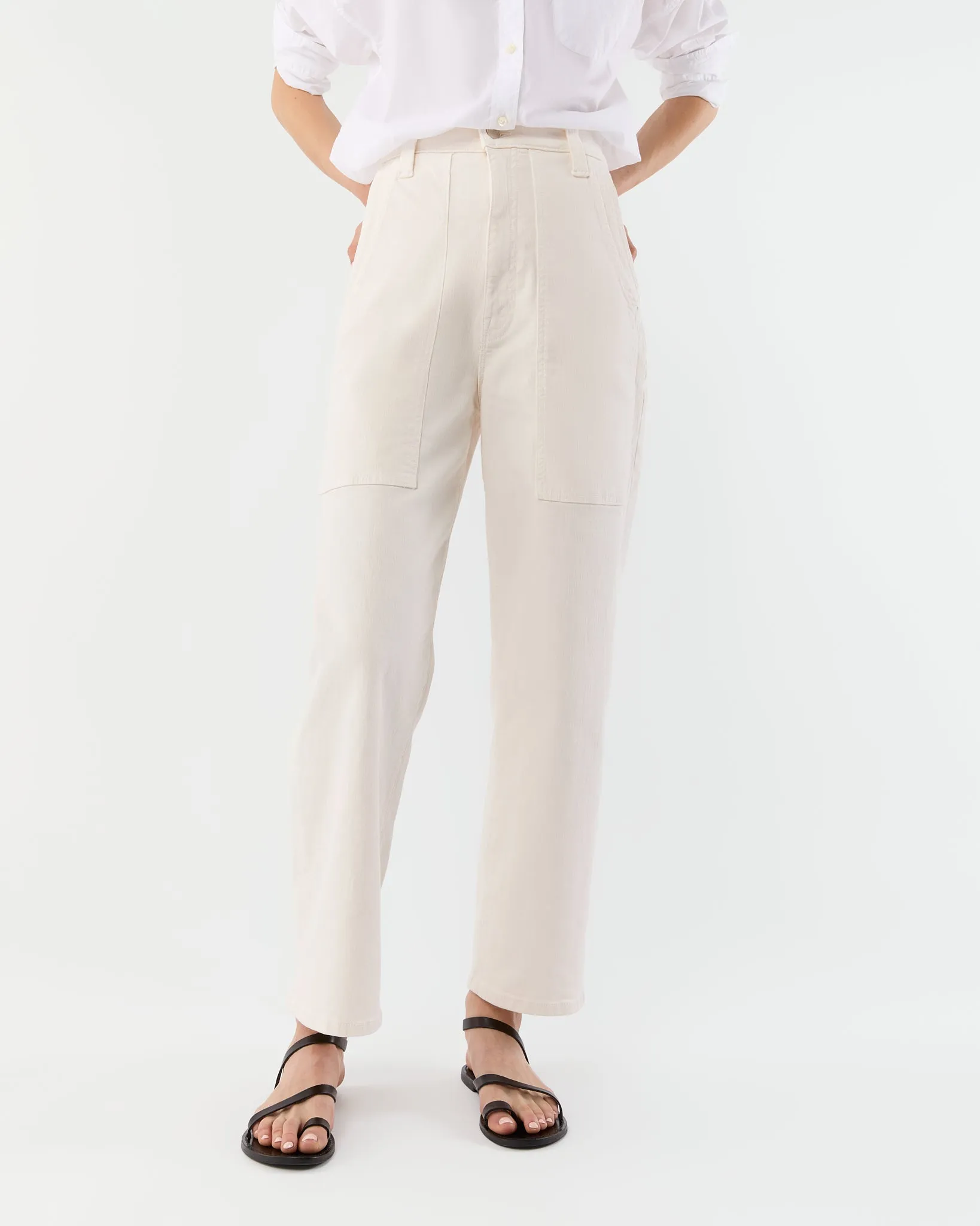 The Quartet Breaker Flood Jean in Cream Puffs sold by Mashburn product image thumbnail 2