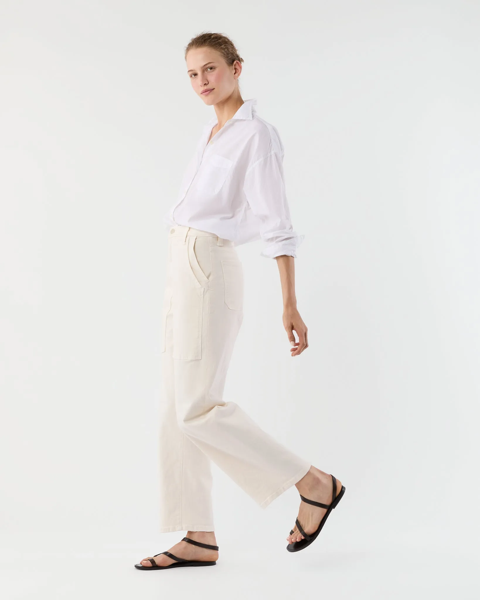 The Quartet Breaker Flood Jean in Cream Puffs sold by Mashburn product image thumbnail 5