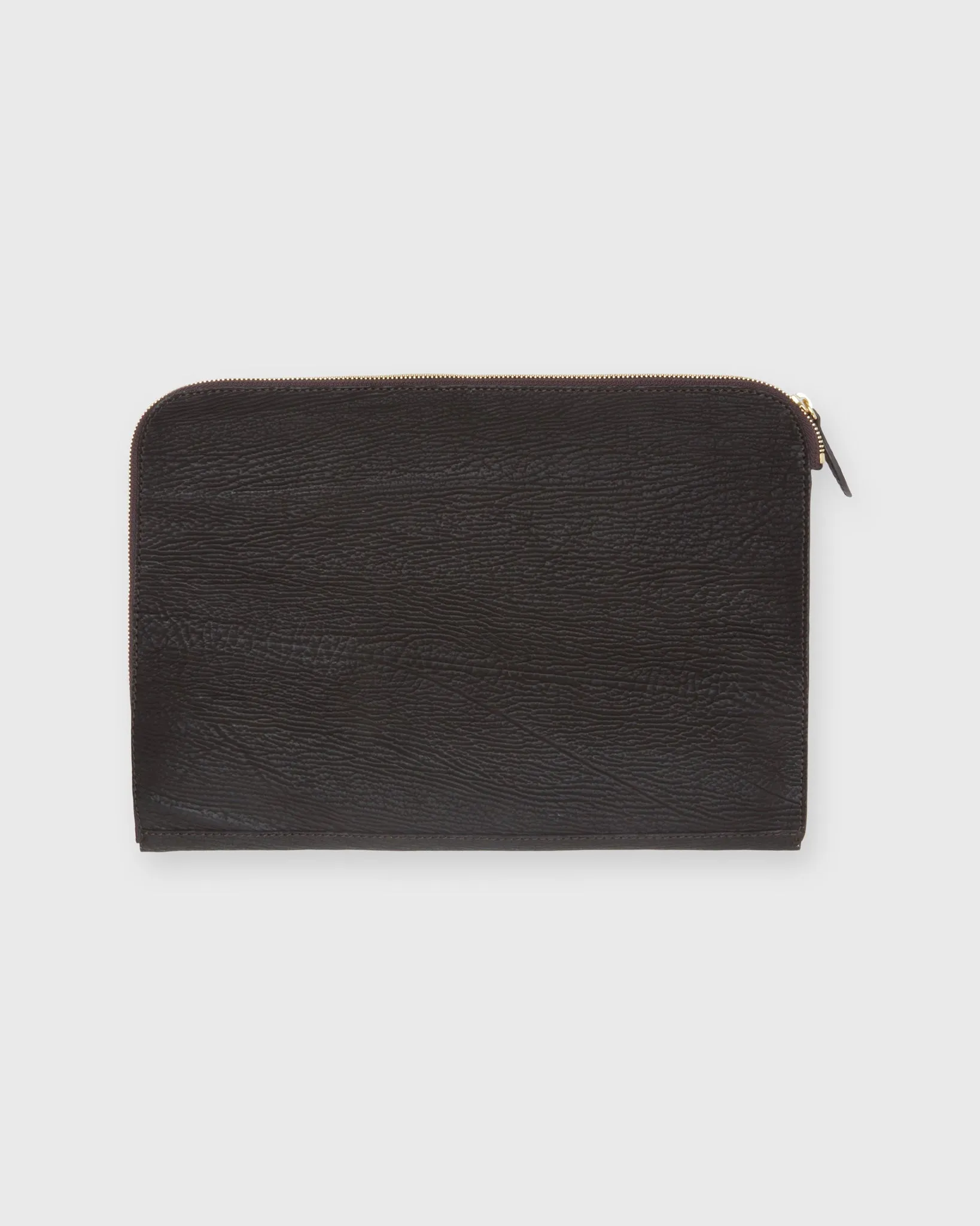 Zip Laptop Case in Chocolate Sharkskin sold by Mashburn